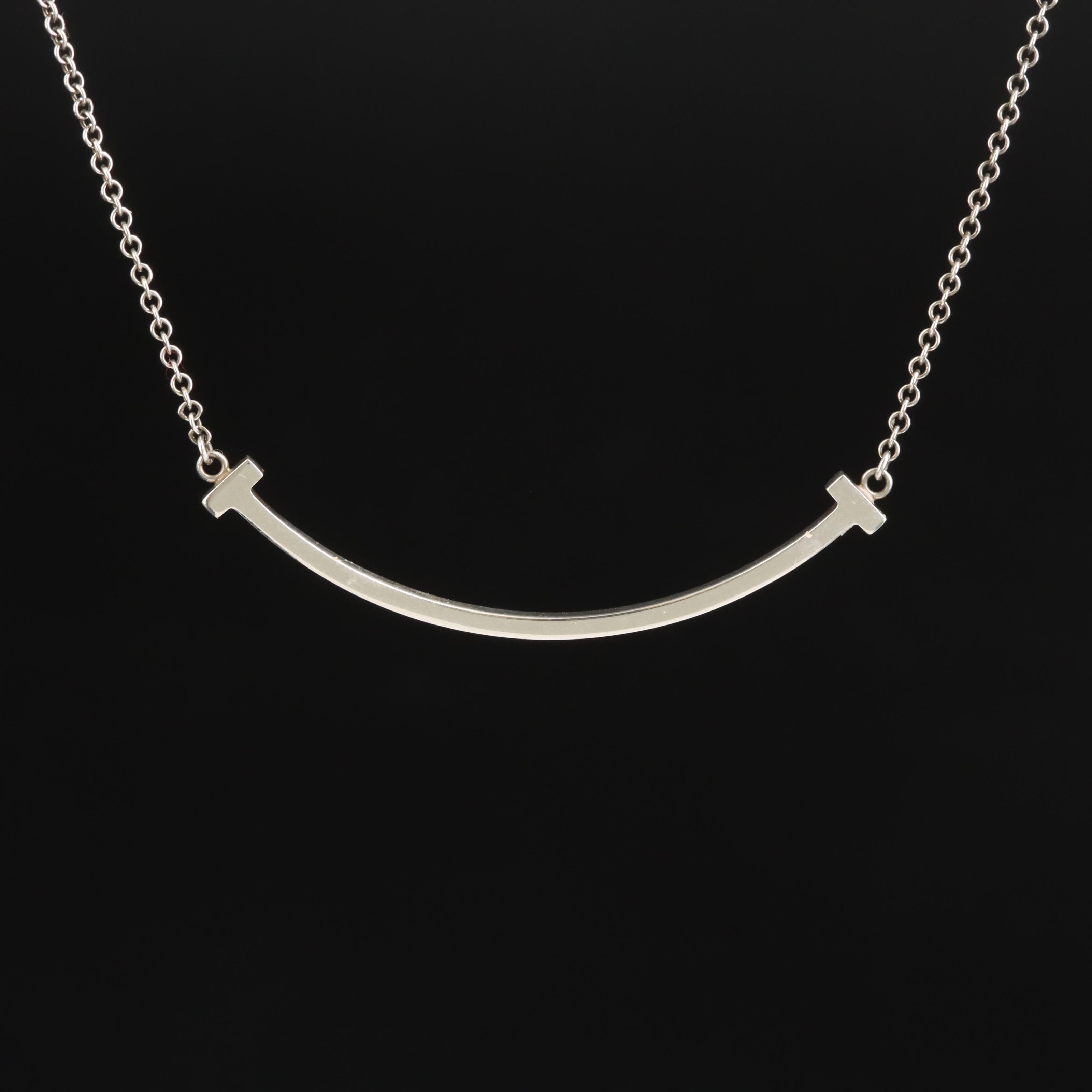 Tiffany & Co. "T Smile" Sterling Necklace