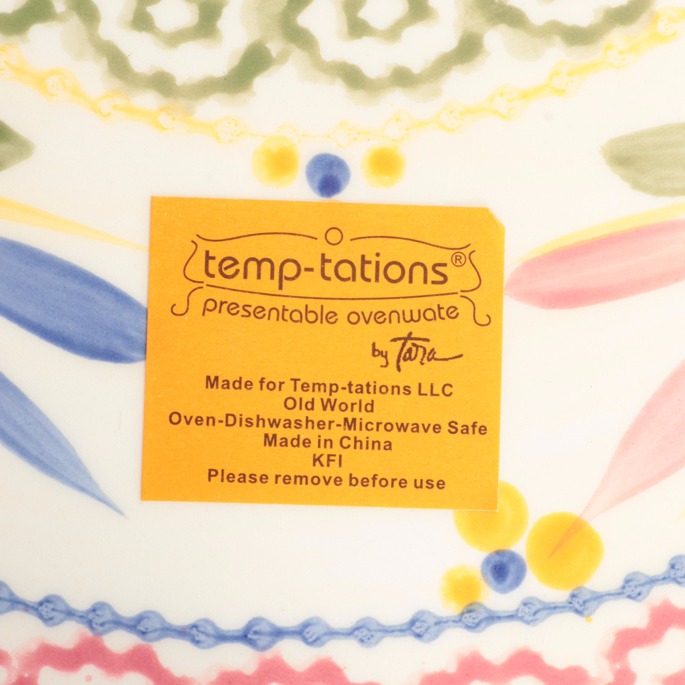 Temp-Tations "Old World Confetti" Serving Tray, Storage Container, and Lunchbox