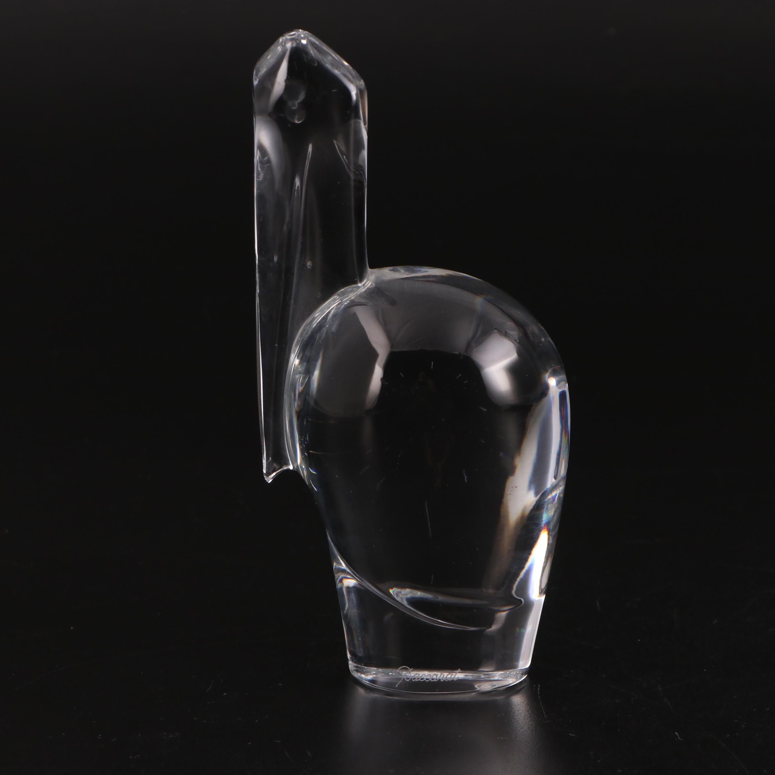 Baccarat "Nelly" Vase with "Harmonie" Glasses and Pelican Figurine