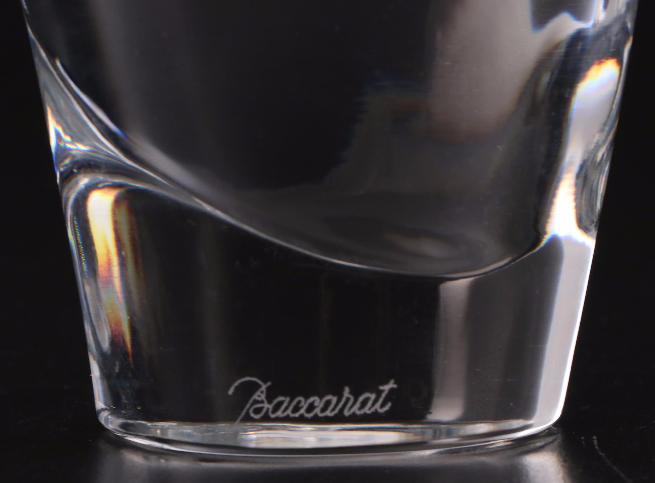 Baccarat "Nelly" Vase with "Harmonie" Glasses and Pelican Figurine