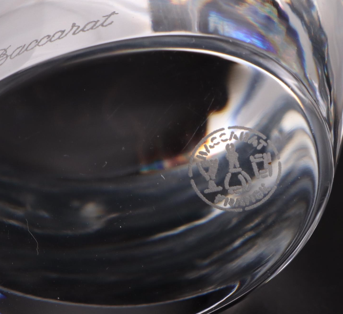 Baccarat "Nelly" Vase with "Harmonie" Glasses and Pelican Figurine