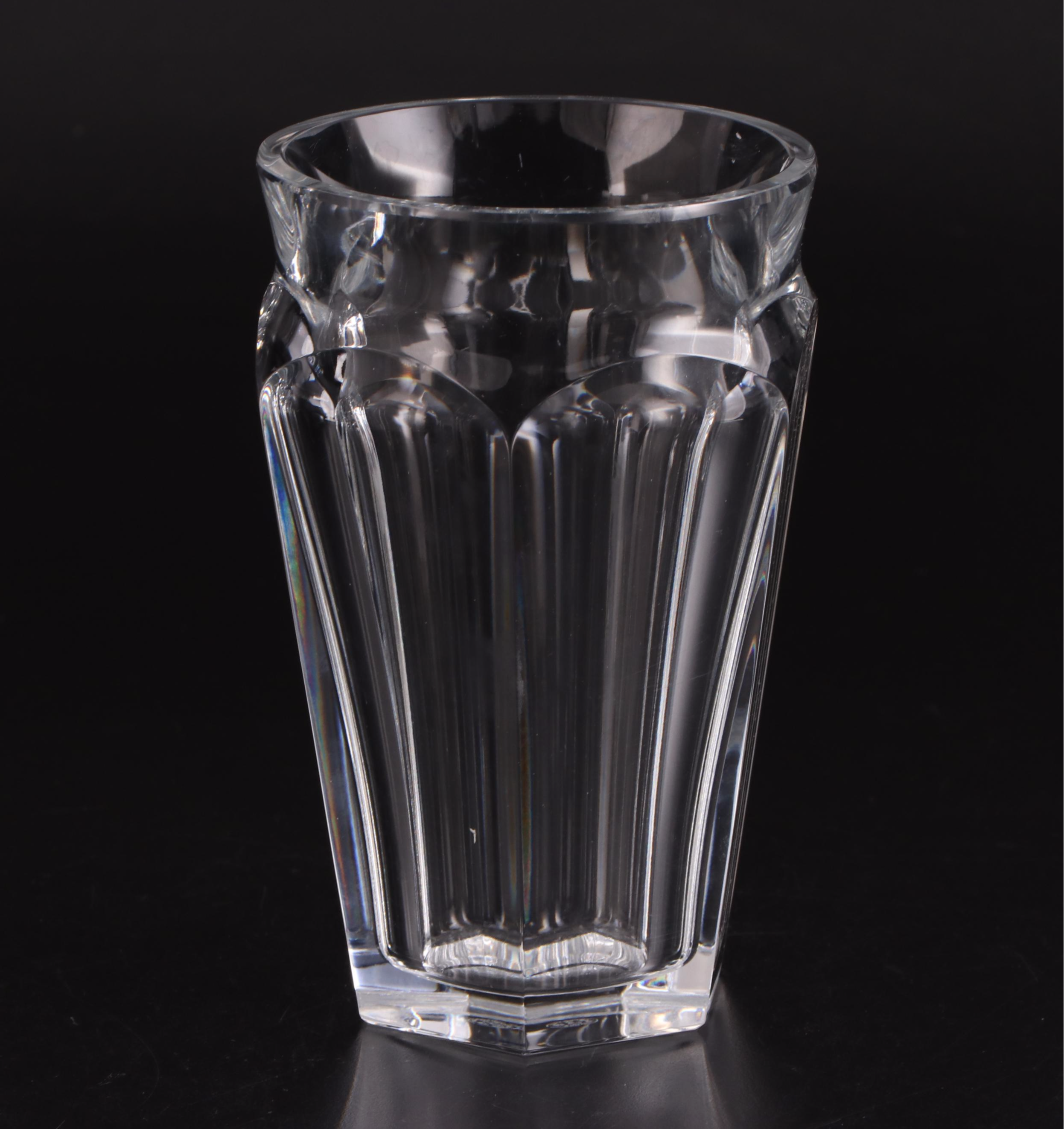 Baccarat "Nelly" Vase with "Harmonie" Glasses and Pelican Figurine