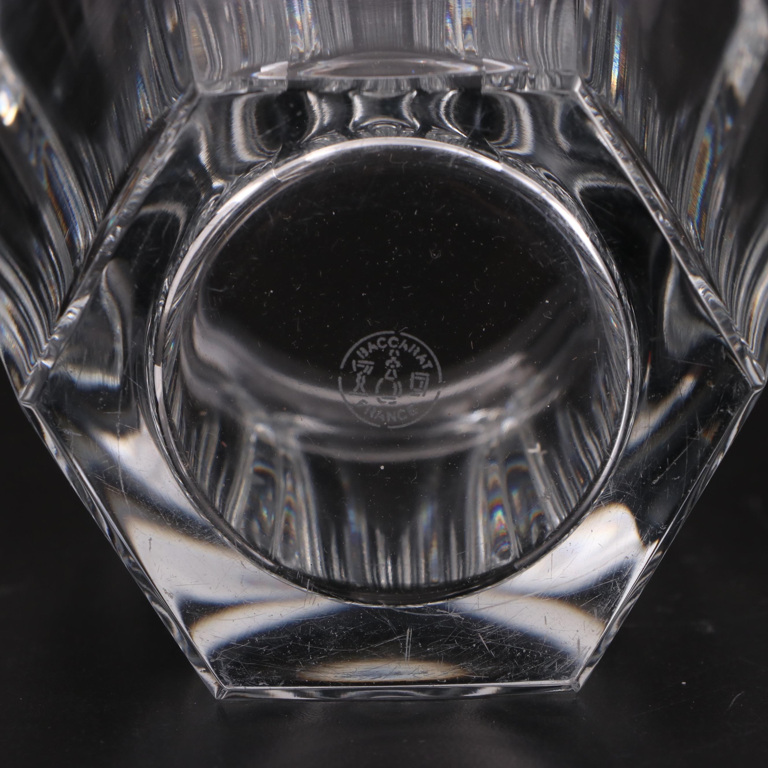 Baccarat "Nelly" Vase with "Harmonie" Glasses and Pelican Figurine