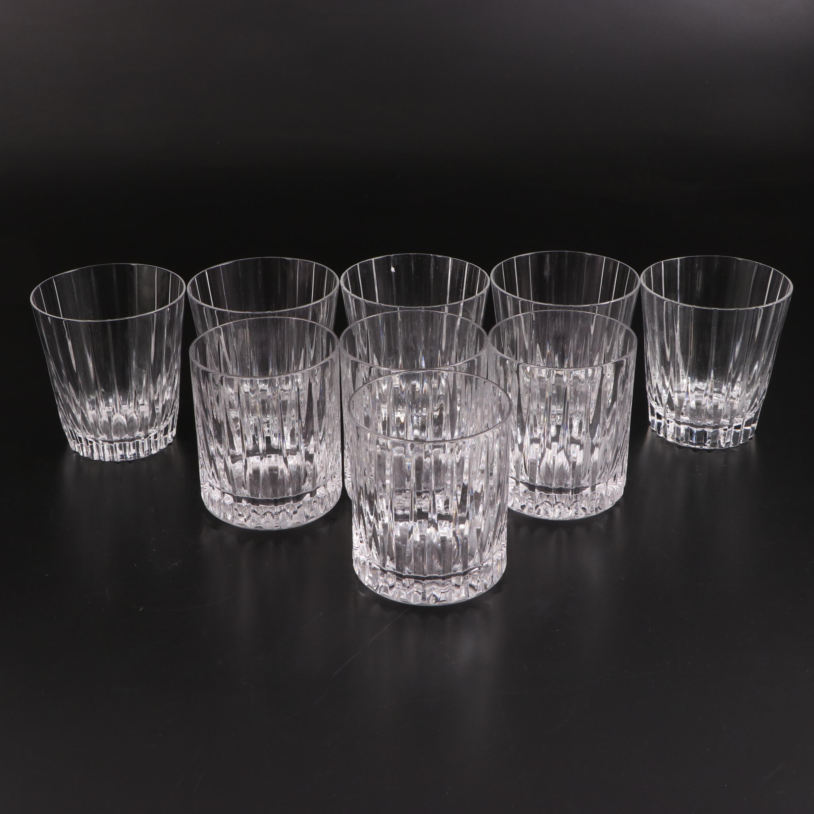 Cut Crystal Double Old Fashioned Glasses