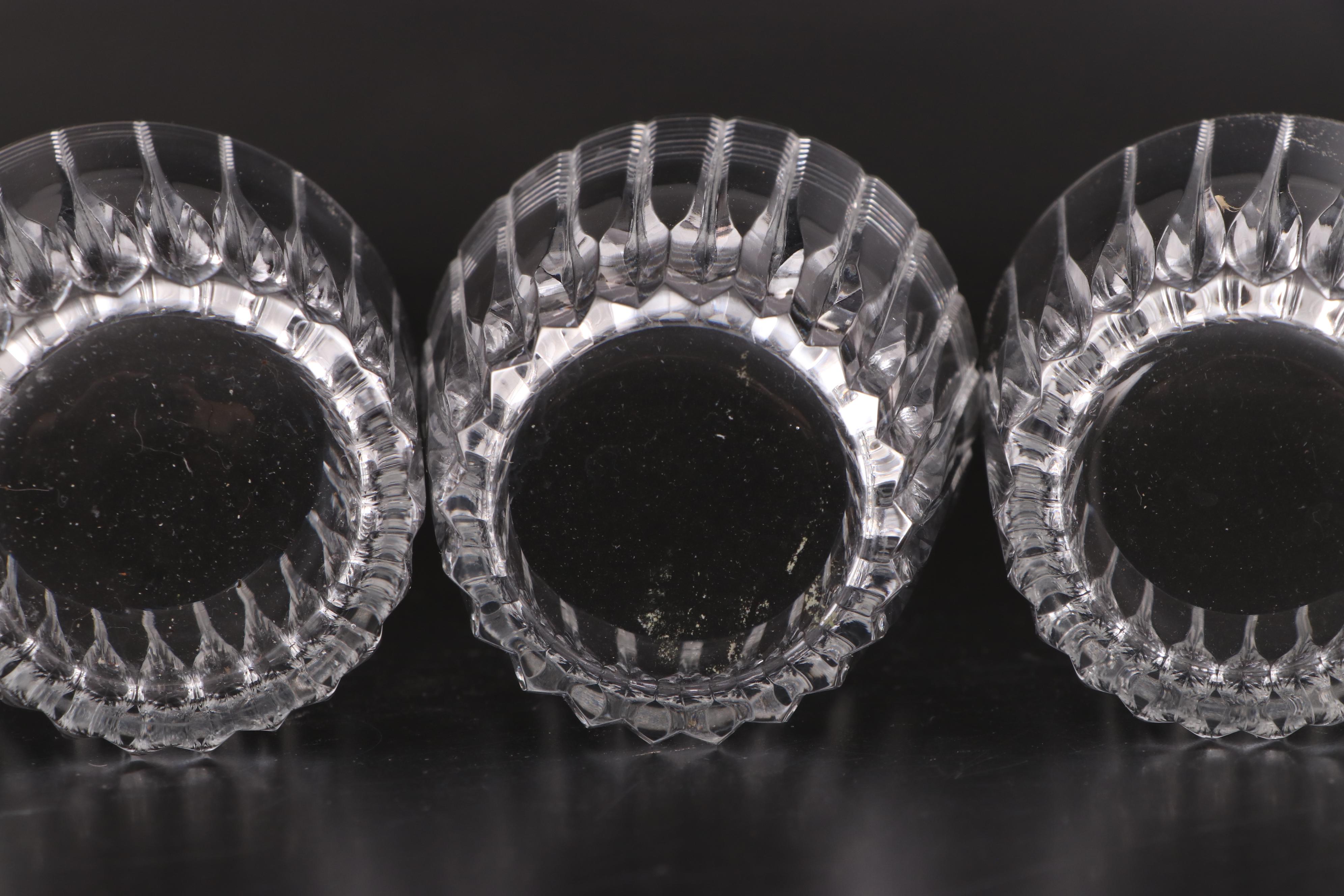 Cut Crystal Double Old Fashioned Glasses