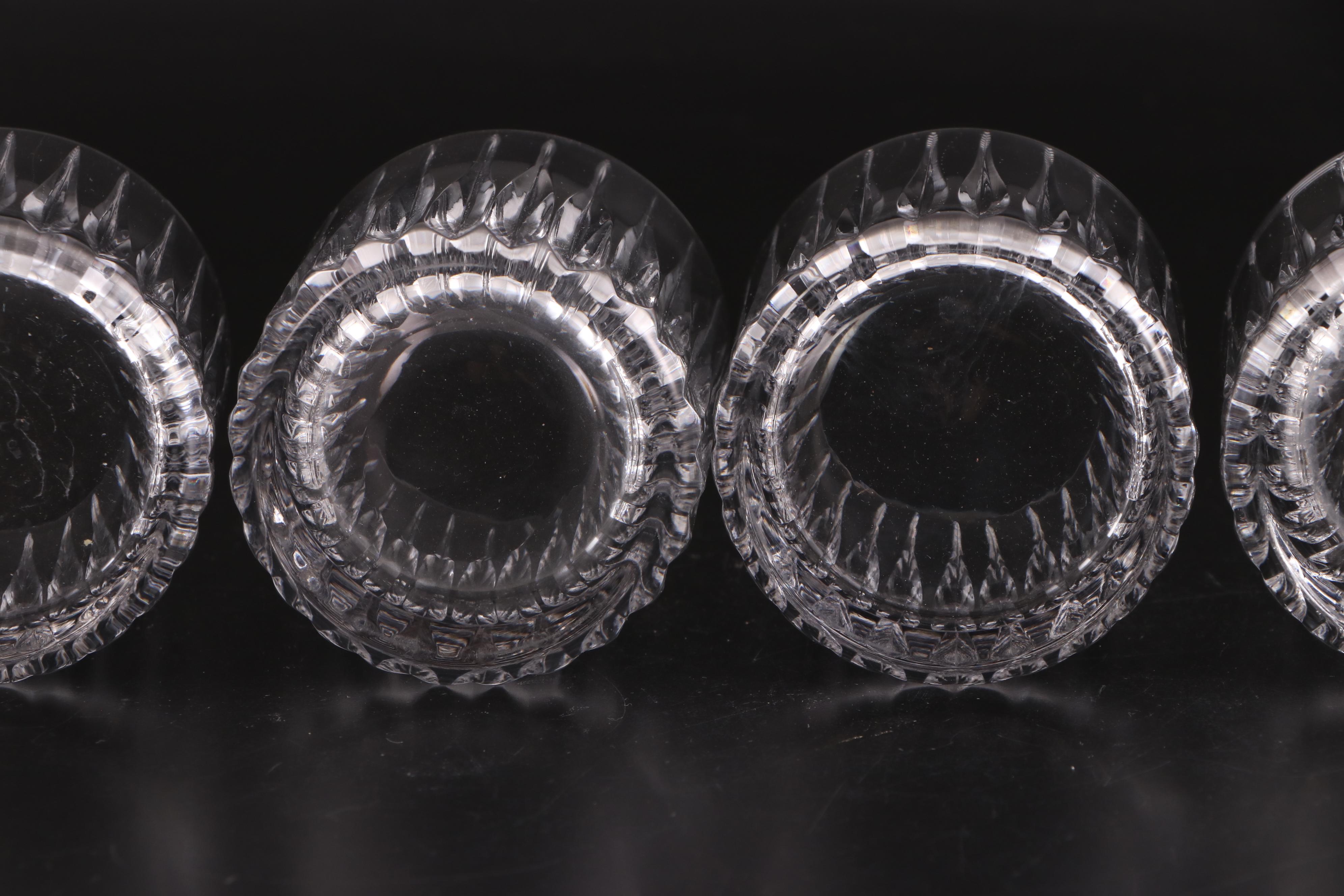 Cut Crystal Double Old Fashioned Glasses