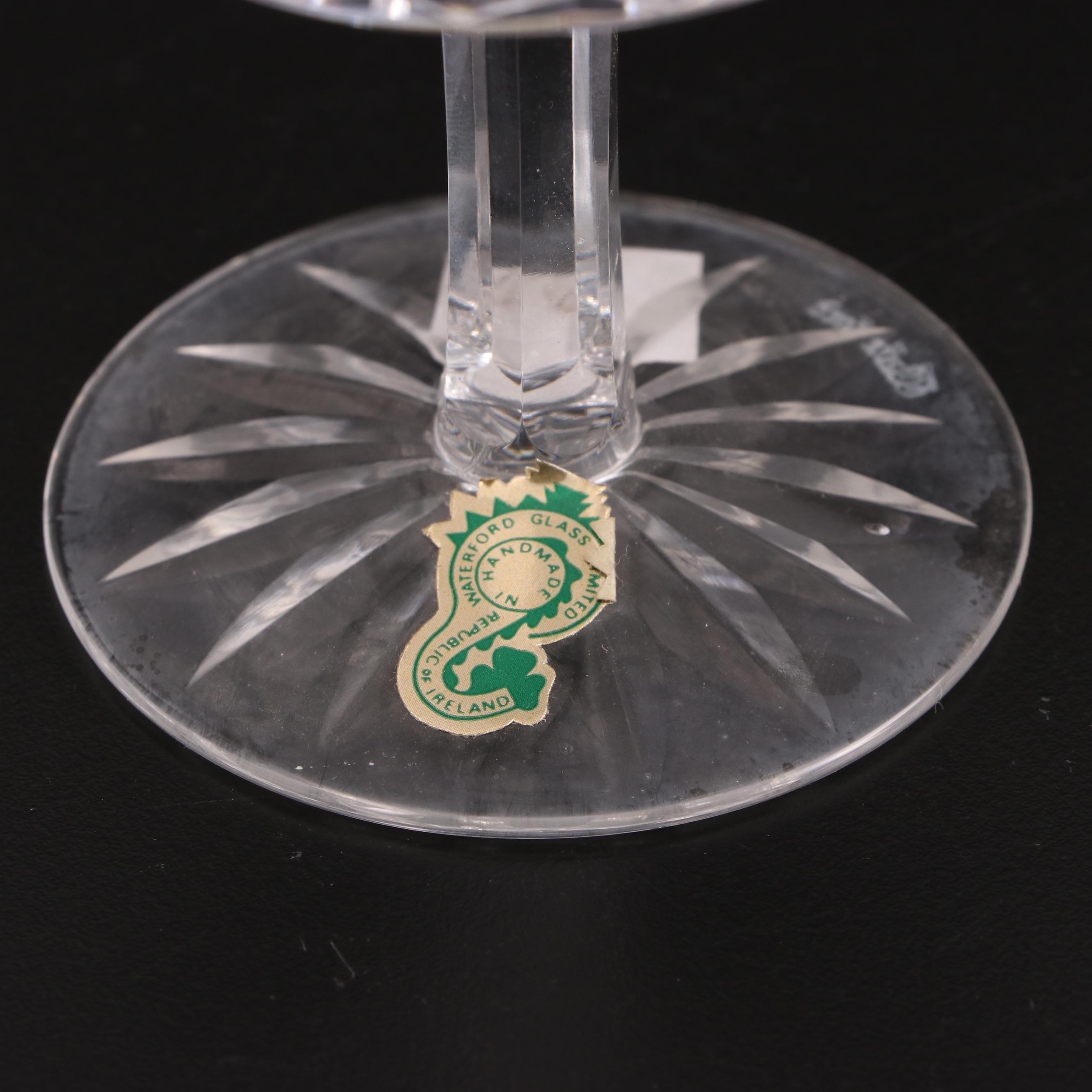 Waterford Crystal "Lismore" Champagne Coupes, Mid to Late 20th Century