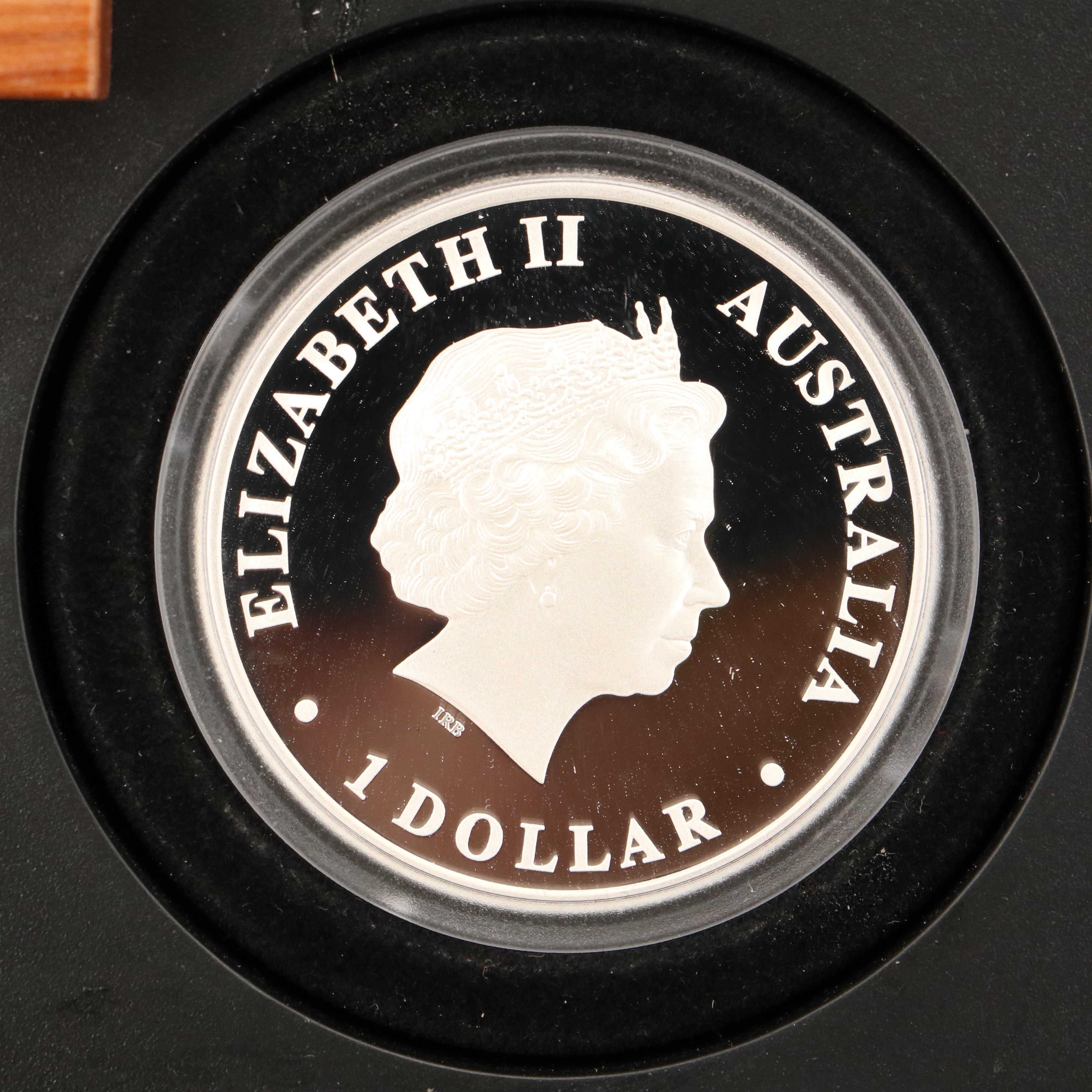 Australian 2009 Colorized Silver Proof One Dollar Coin