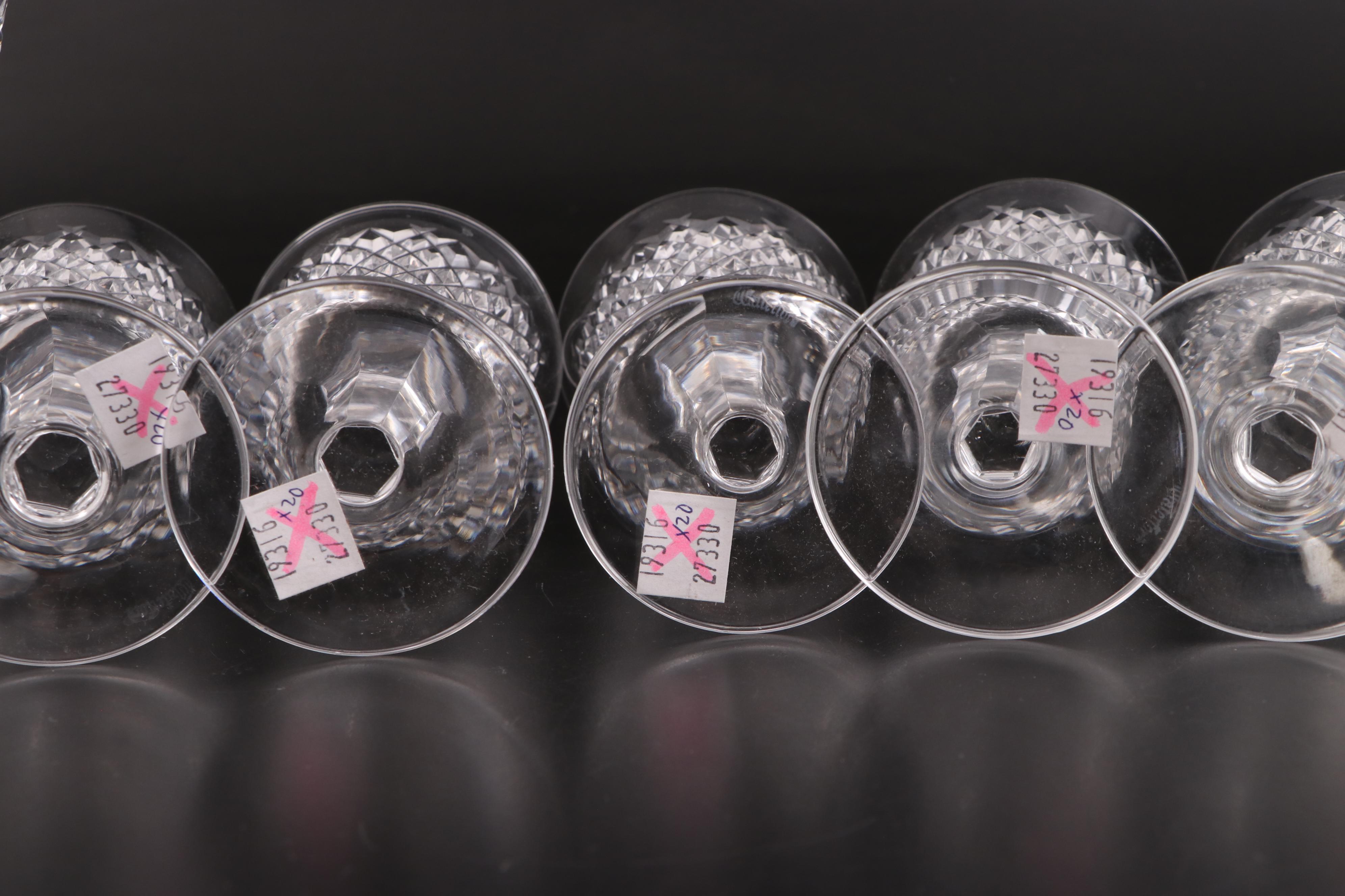 Waterford Crystal "Alana" Champagne Flutes and Claret Wine Glasses