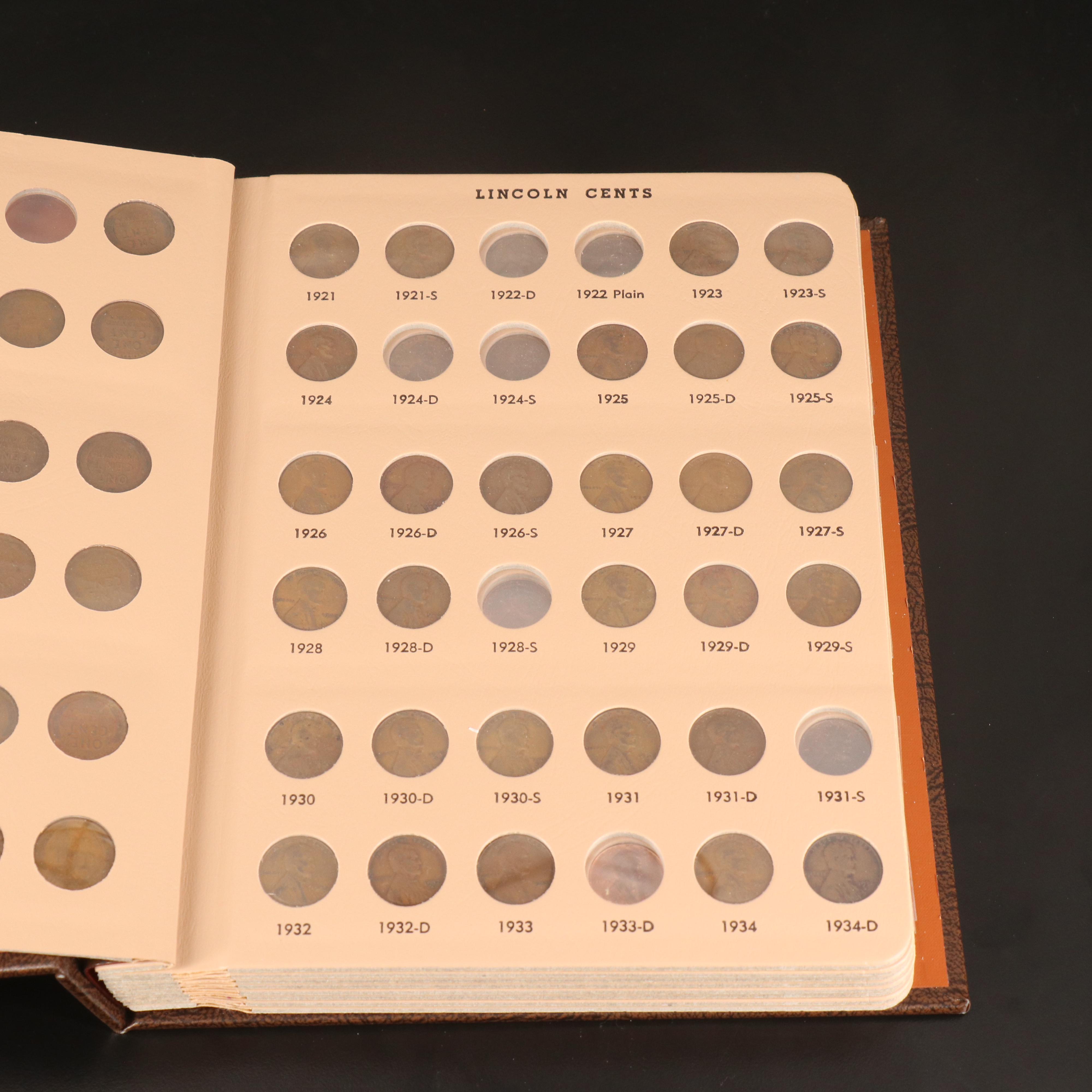 Partial Lincoln Cent Collection in a Dansco Coin Album