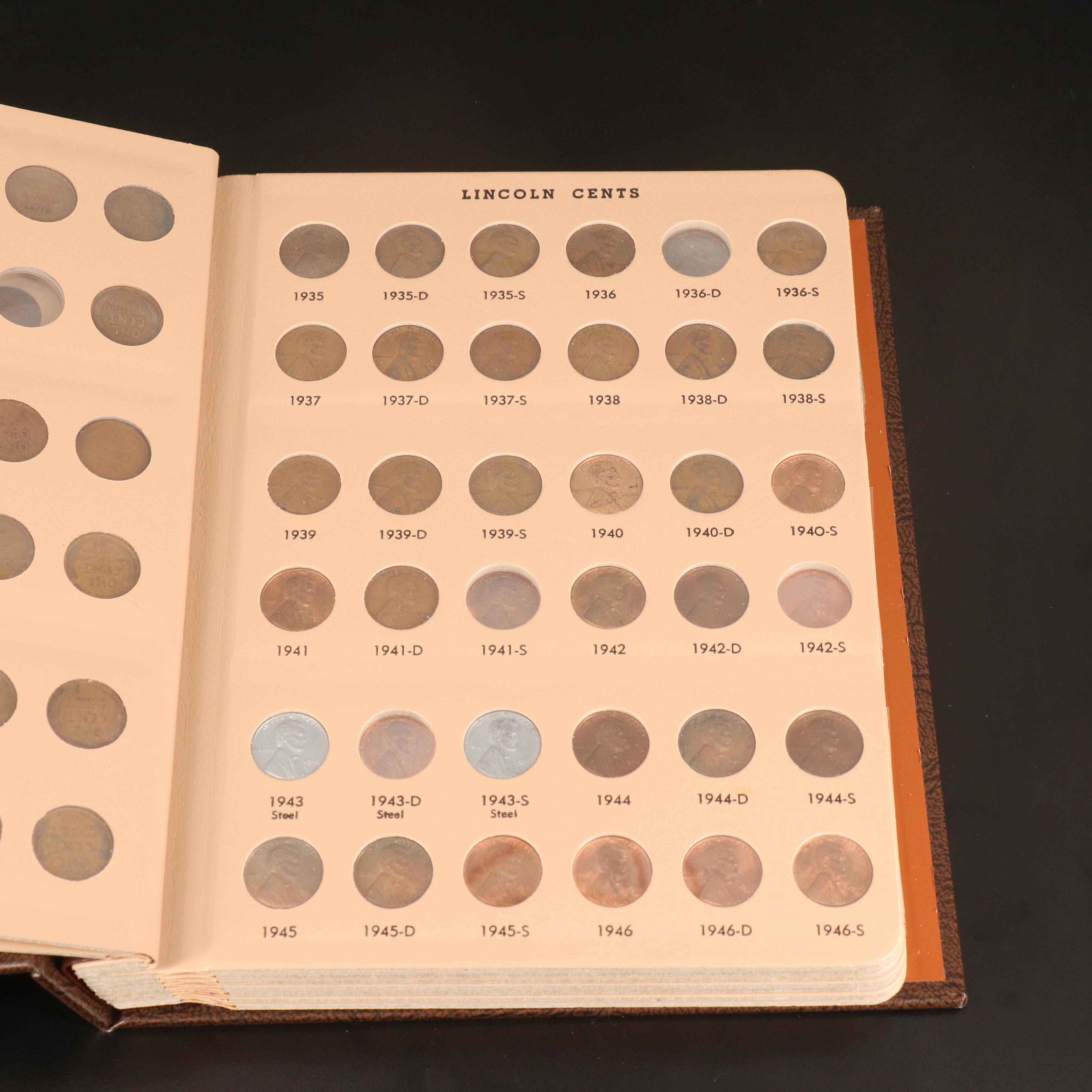 Partial Lincoln Cent Collection in a Dansco Coin Album