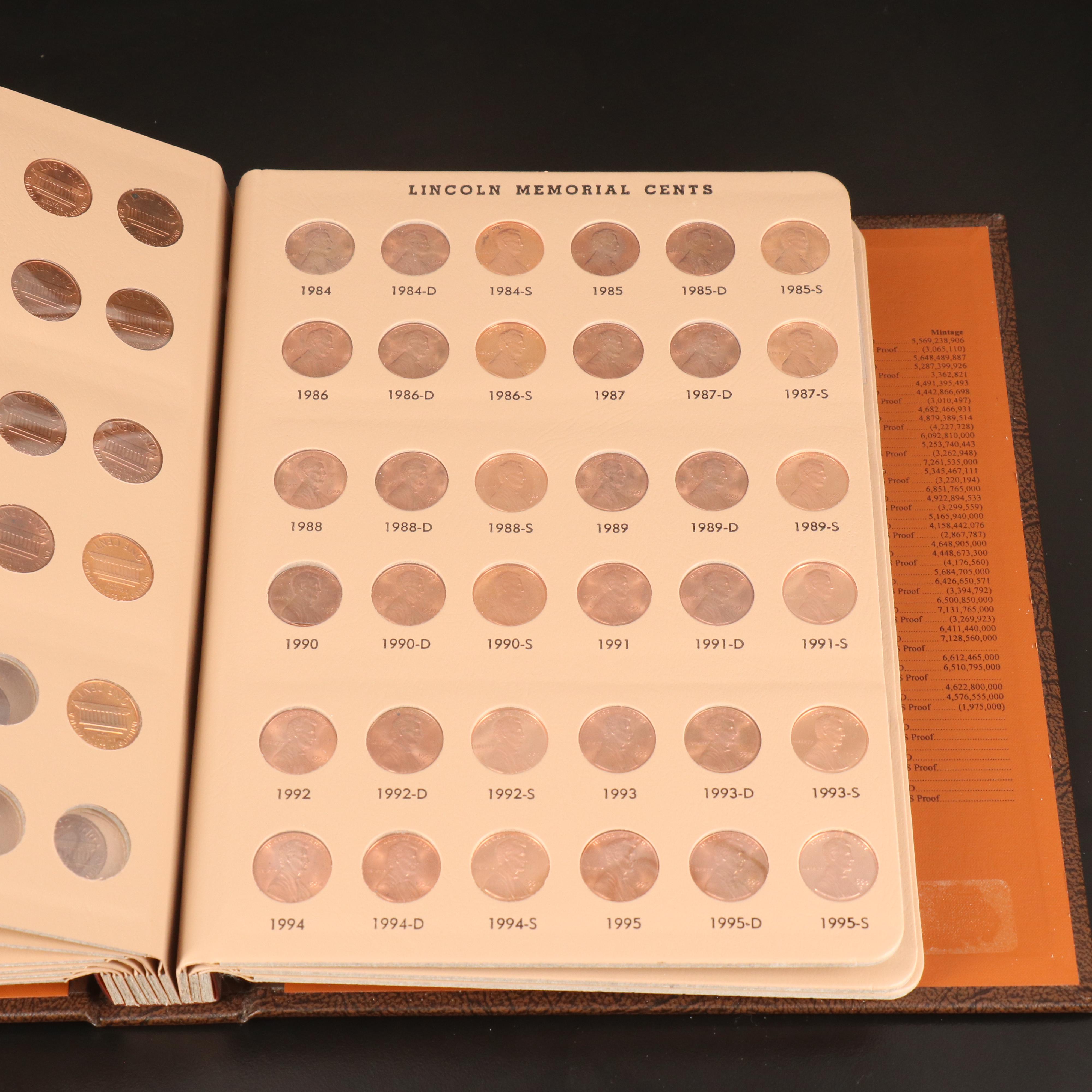 Partial Lincoln Cent Collection in a Dansco Coin Album