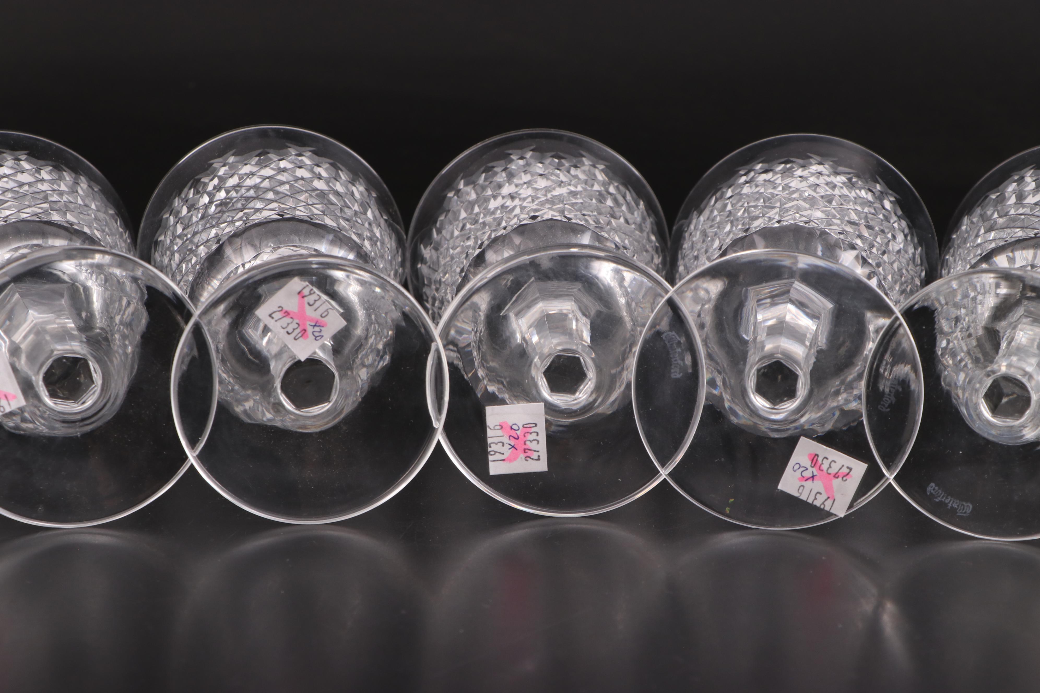 Waterford Crystal "Alana" Water Goblets, Mid to Late 20th Century