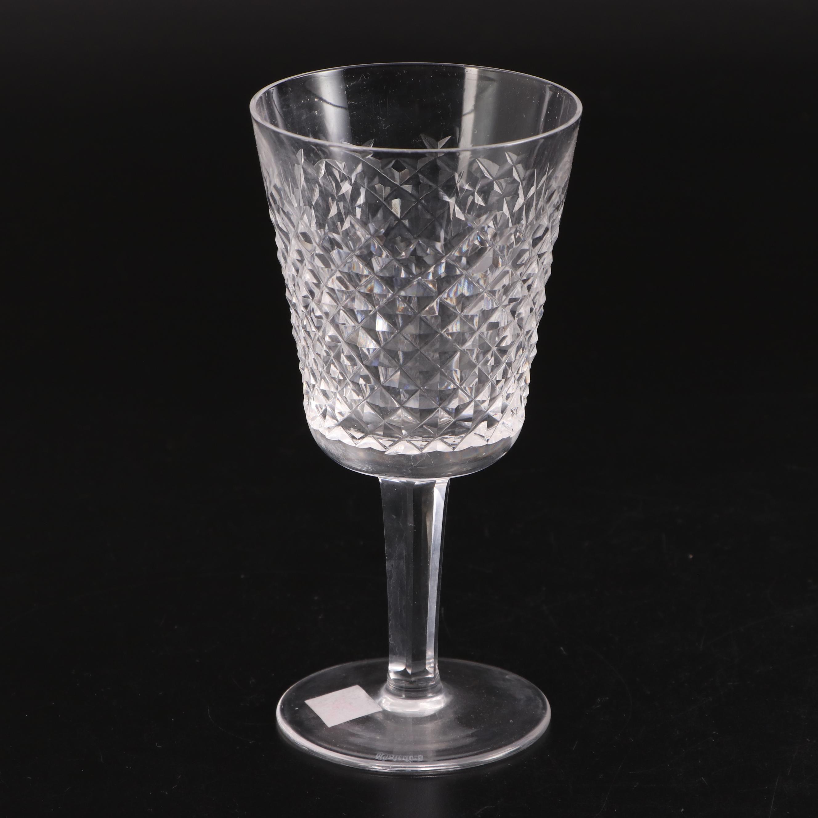 Waterford Crystal "Alana" Water Goblets, Mid to Late 20th Century