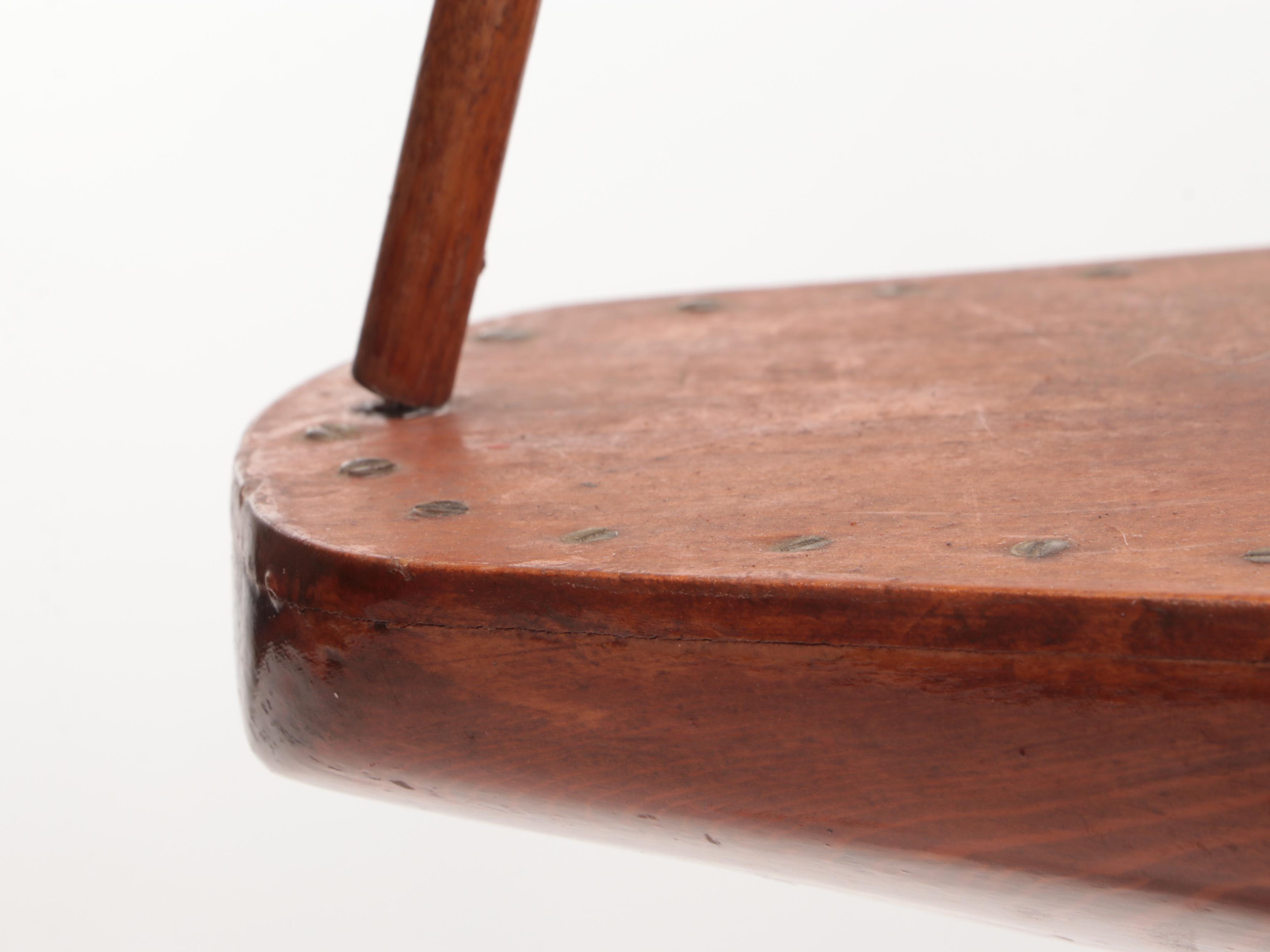 Handcrafted Wooden Model Sailboat, Mid to Late 20th Century