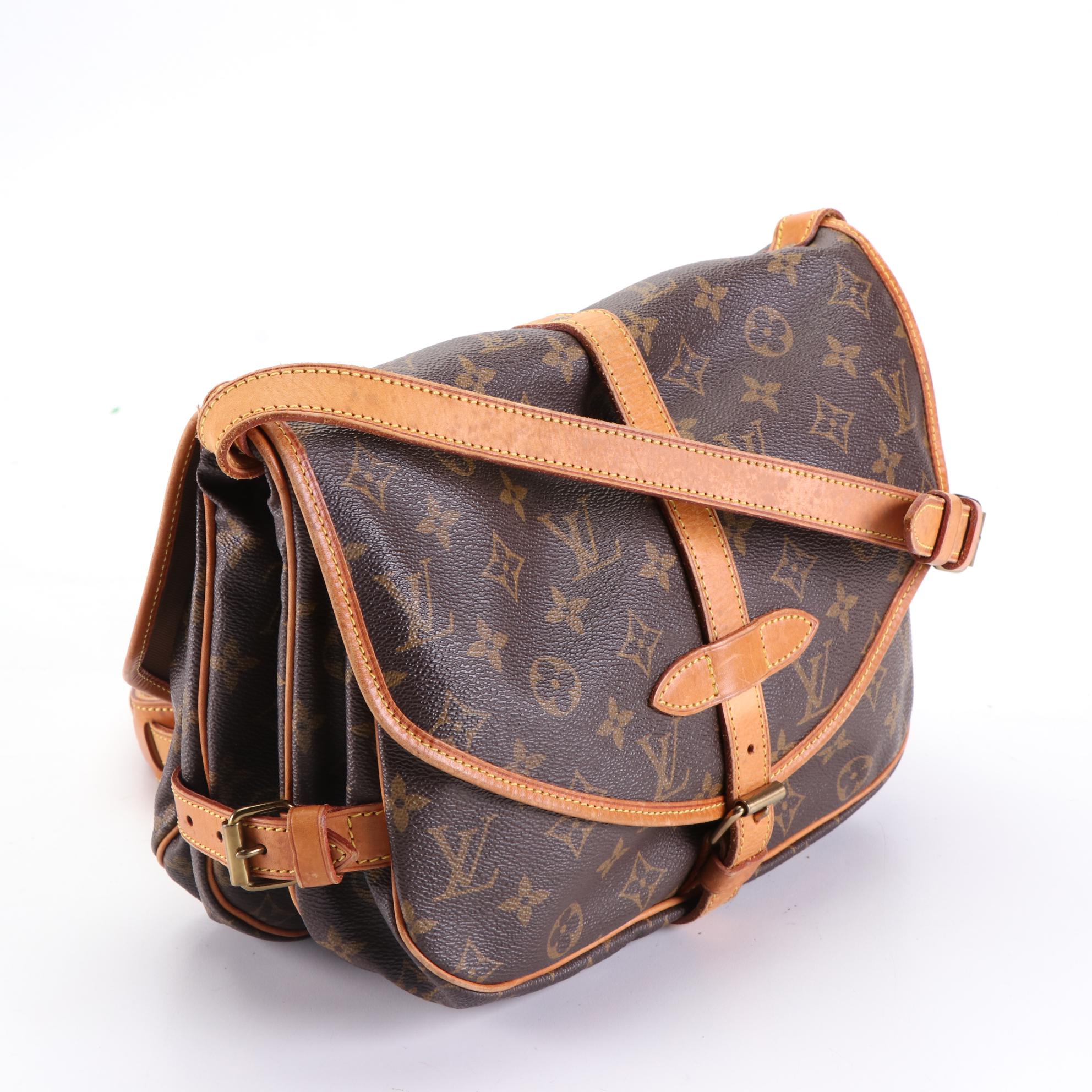 Louis Vuitton Saumur 30 in Monogram Canvas and Vachetta Leather