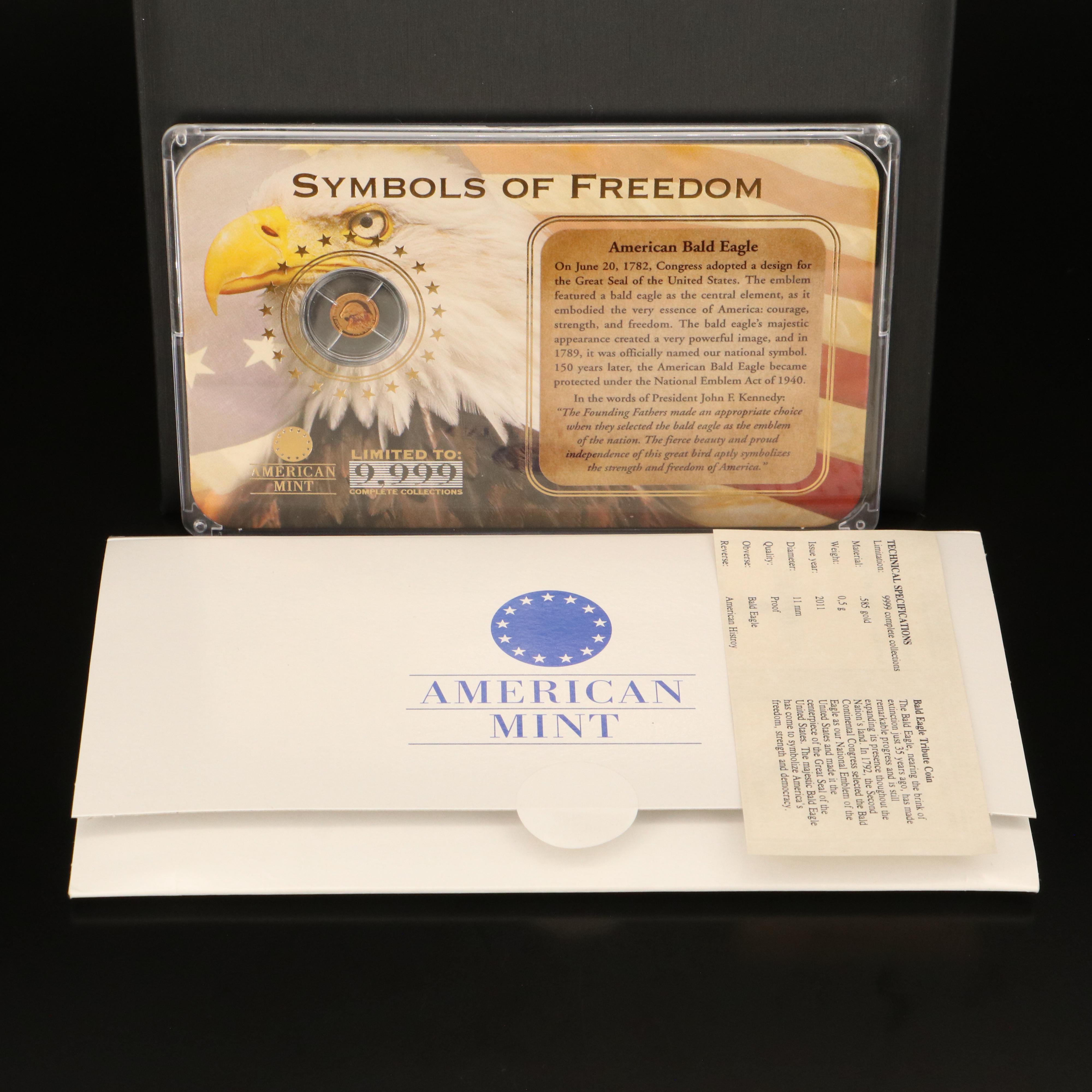Symbols of Freedom" Bald Eagle Gold medal