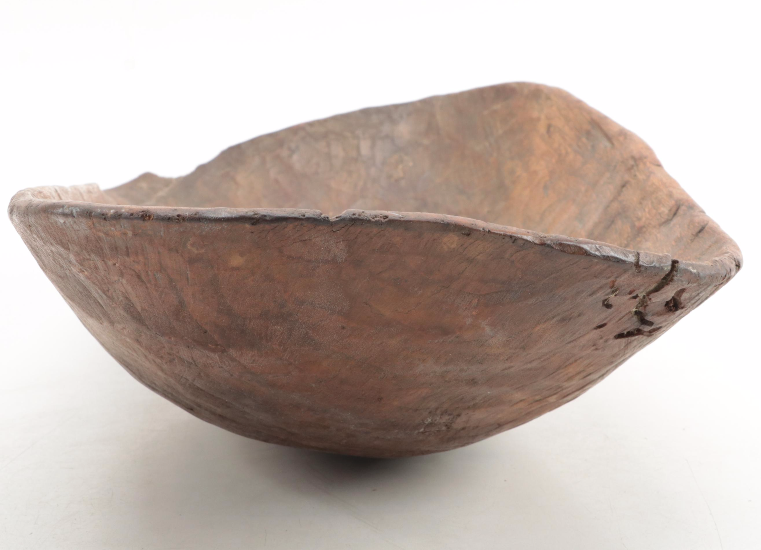Primitive Wooden Dough Bowl and Paddle