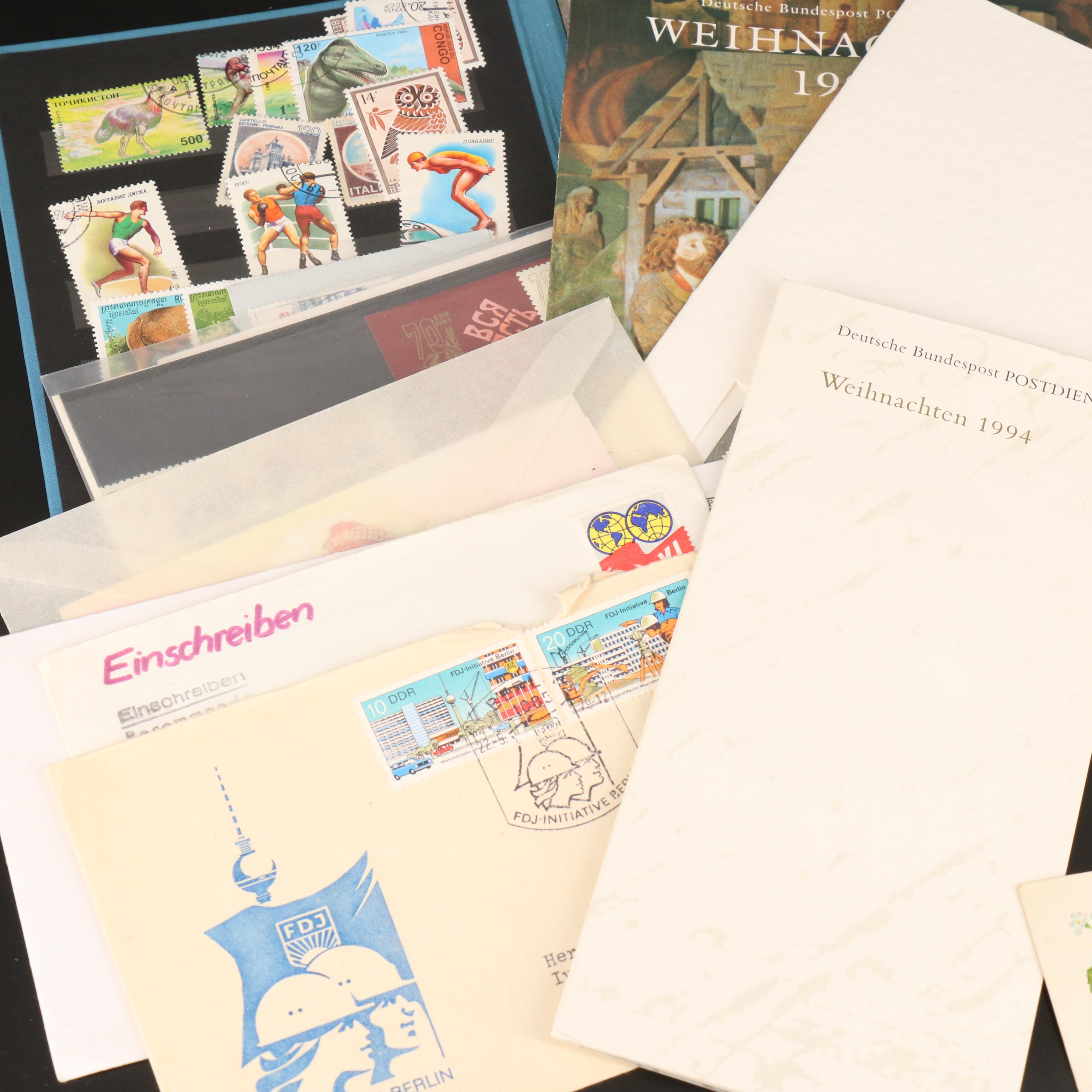 Vintage Postcards, Foreign Postage Stamps and Postal Covers