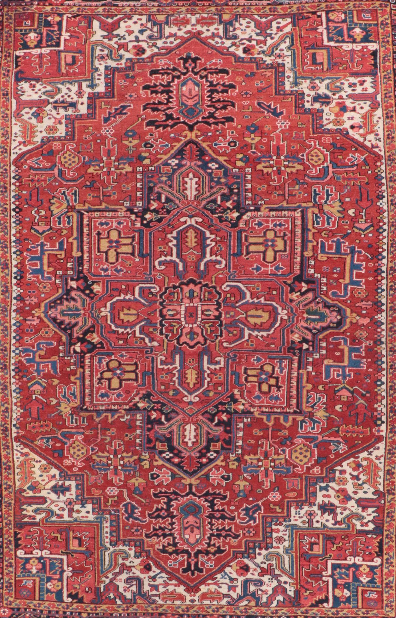 8'3 x 11'6 Hand-Knotted Persian Heriz Area Rug