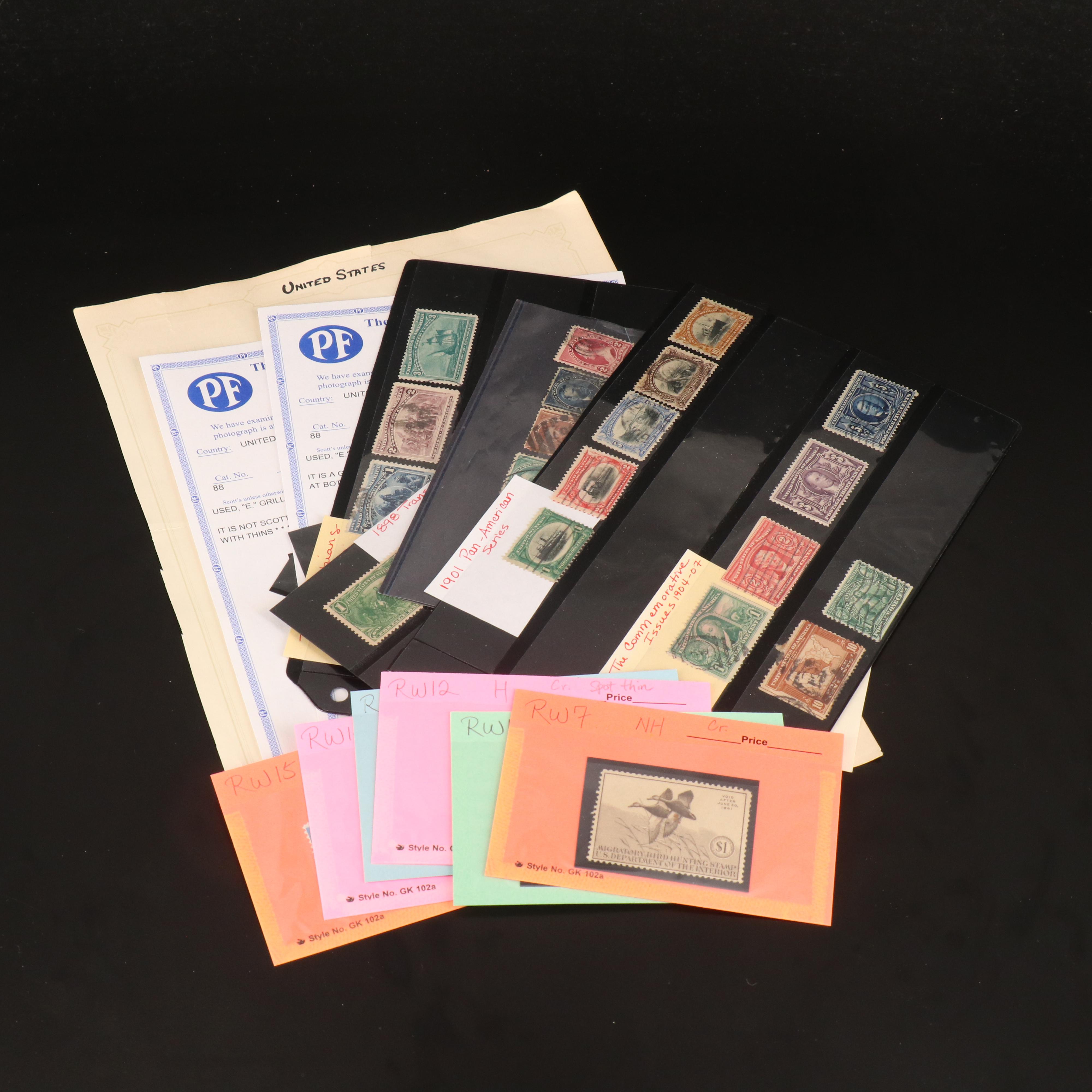 Stamp Collection Including Columbian Exposition Stamps 230-239 and Many Others