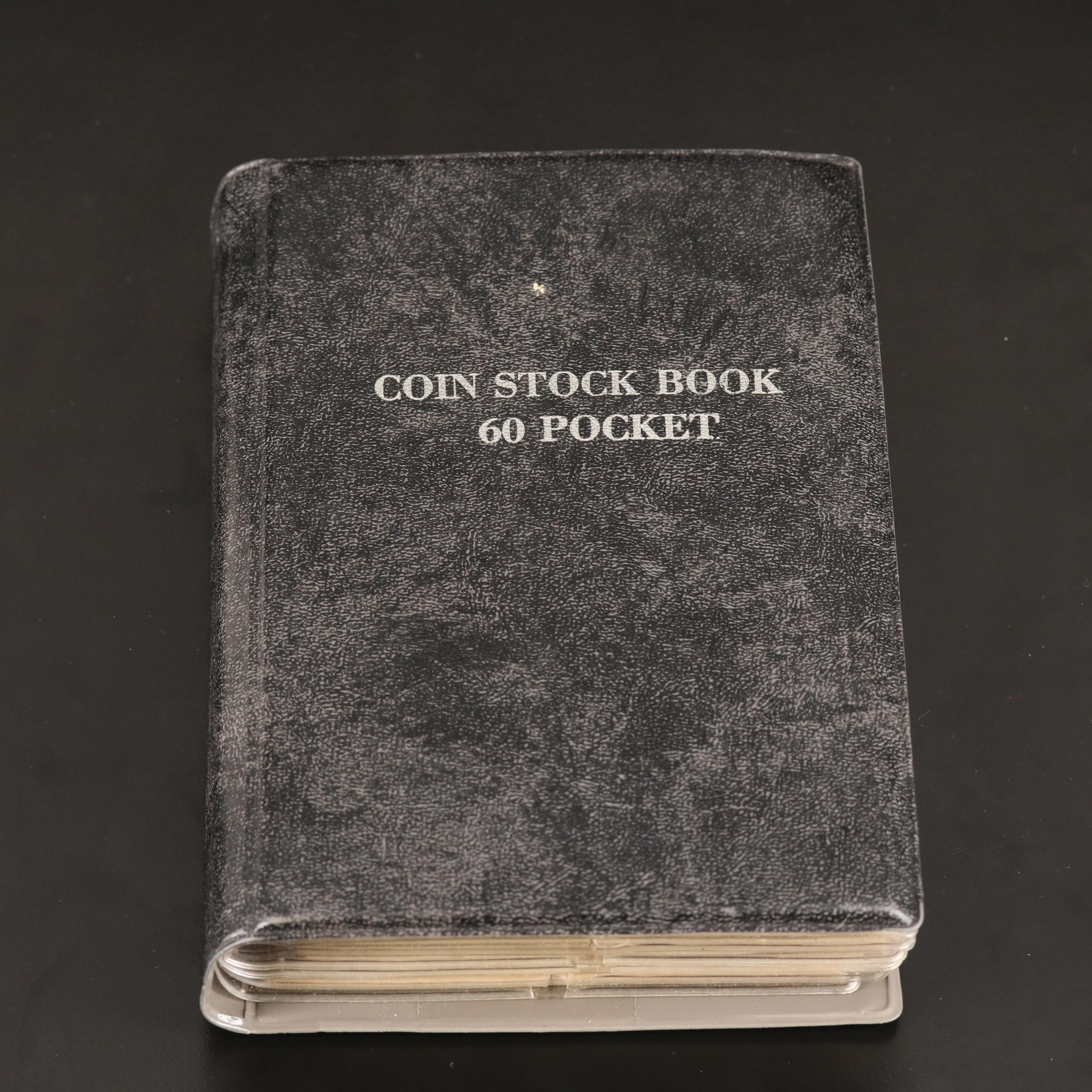Coin Stock Book with 60 Various Foreign Coins