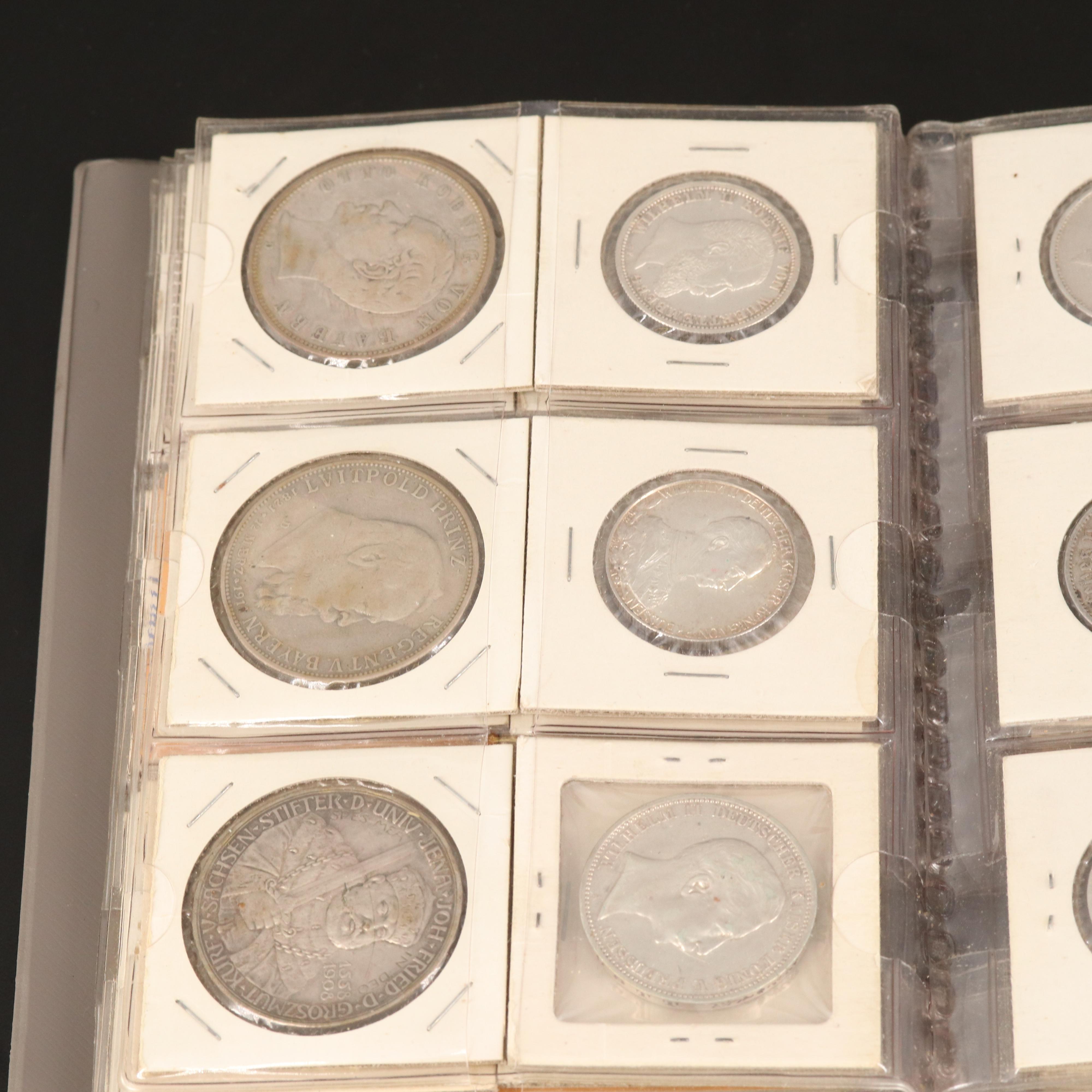 Coin Stock Book with 60 Various Foreign Coins