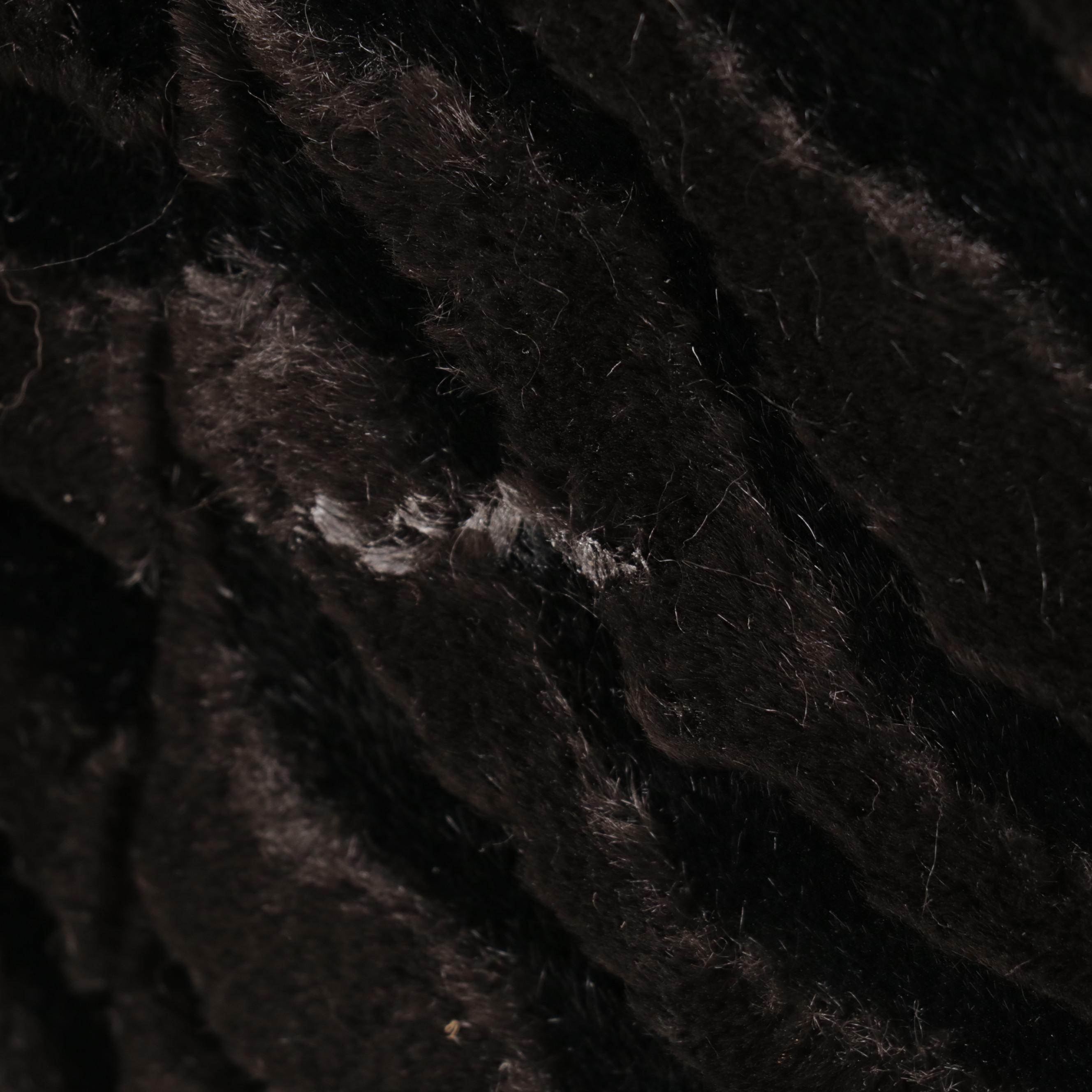 Zebra Patterned Cut Faux Mink Evening Coat By Kadosh