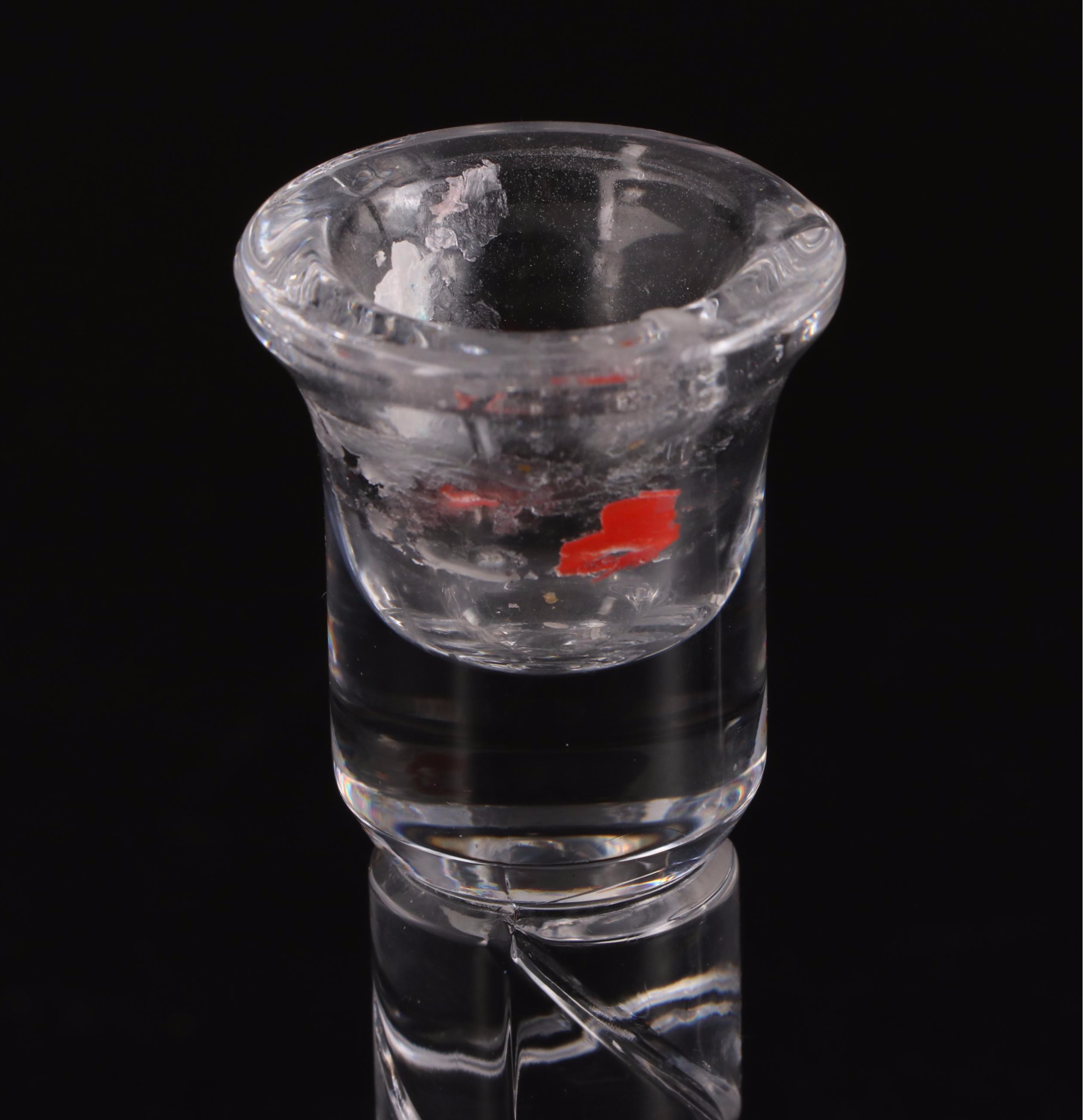 Glass Candy Dish, Sugar Bowl, and Candlesticks