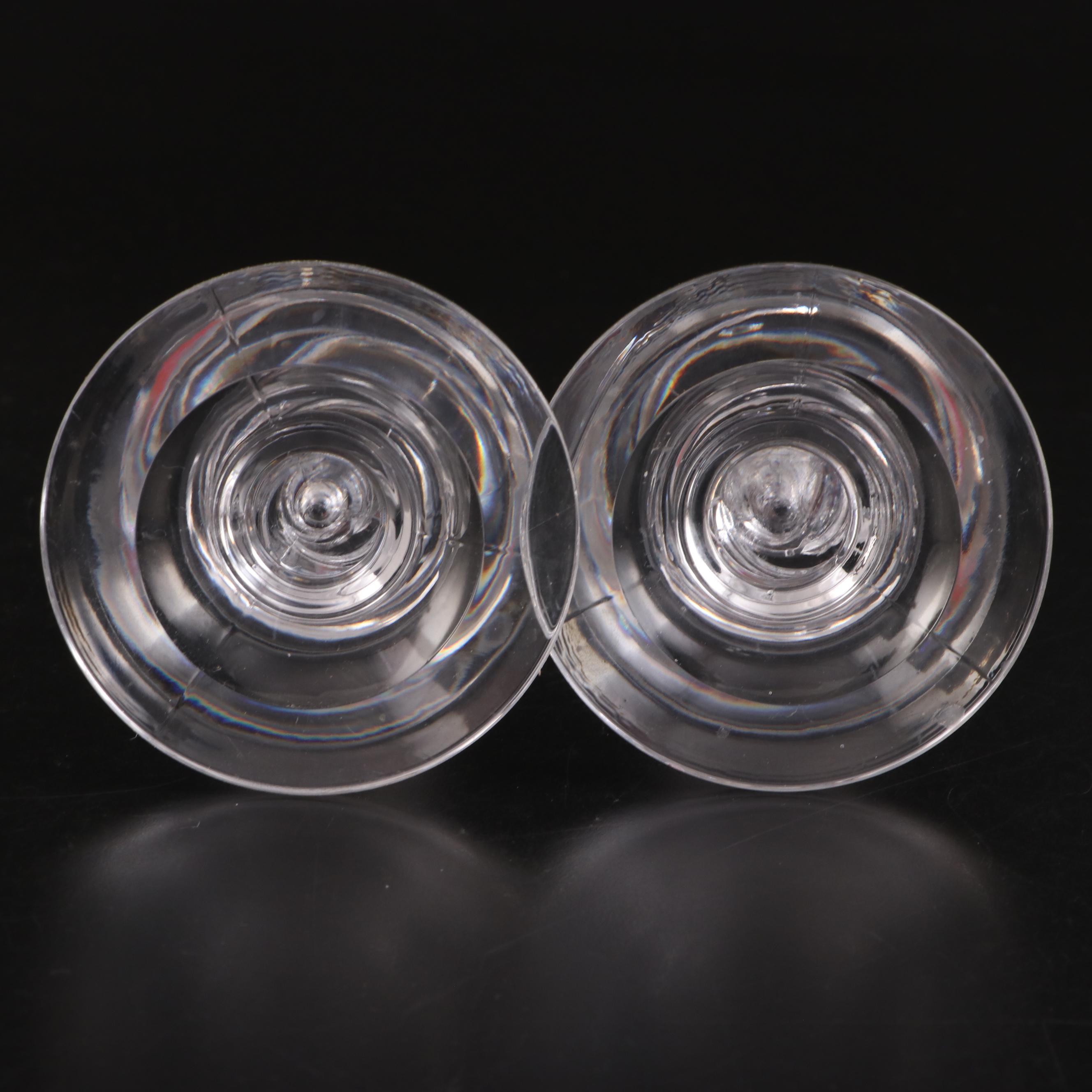 Glass Candy Dish, Sugar Bowl, and Candlesticks