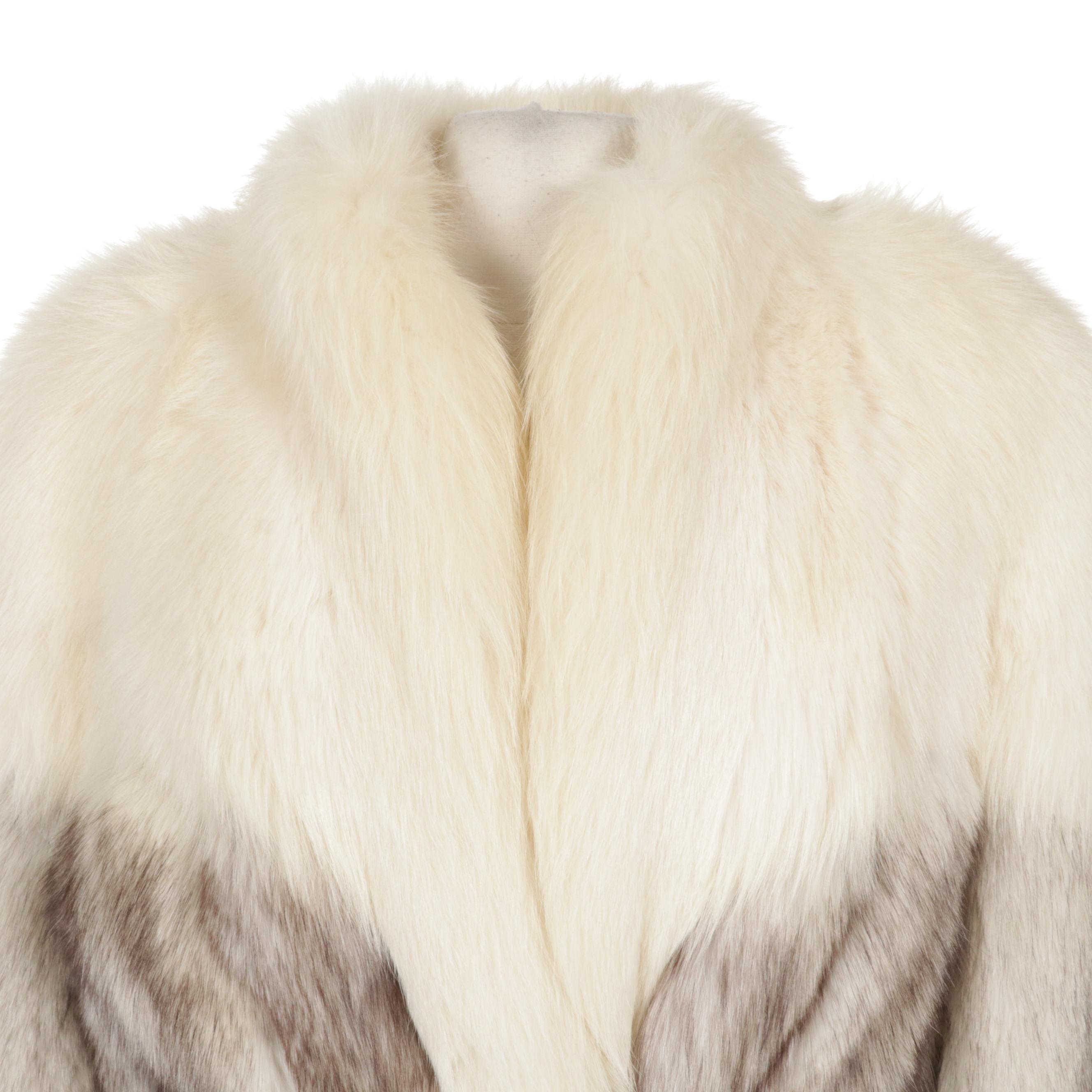 Full Pelt Blue Fox Fur Full-Length Coat