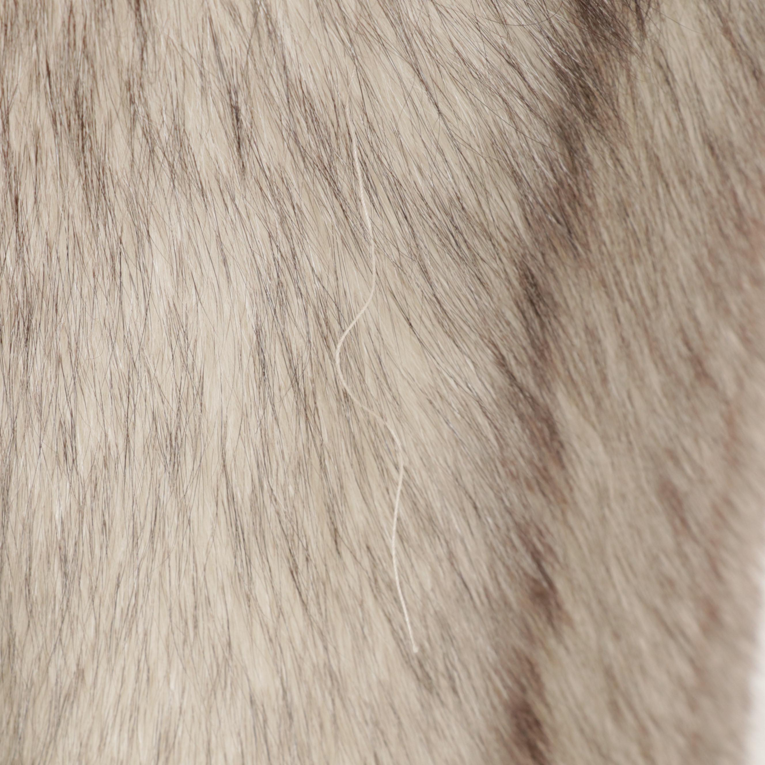 Full Pelt Blue Fox Fur Full-Length Coat