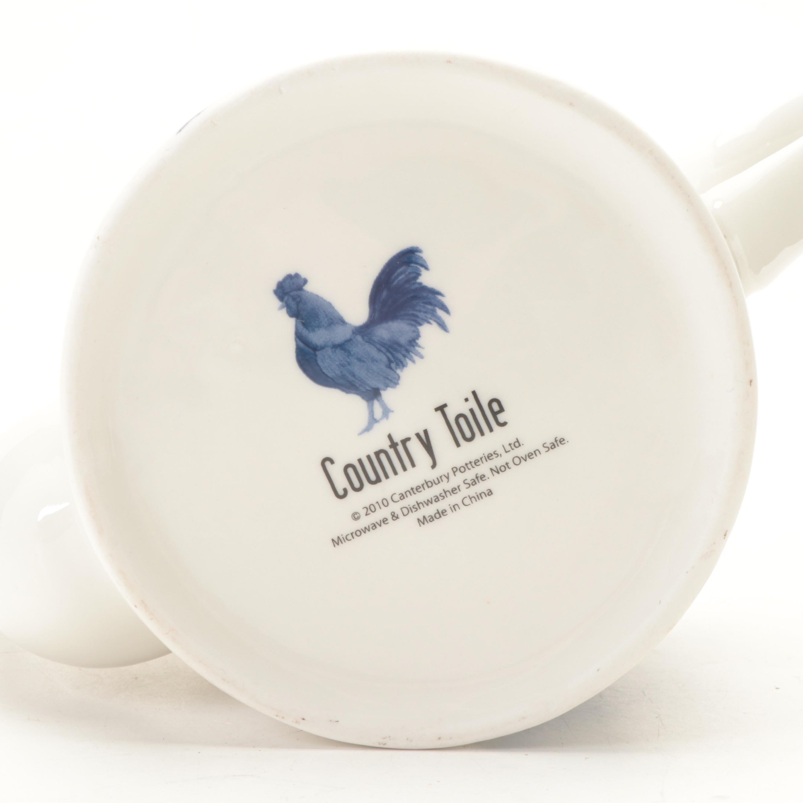 Canterbury Potteries Ltd "Country Toile" Ceramic Tea Service