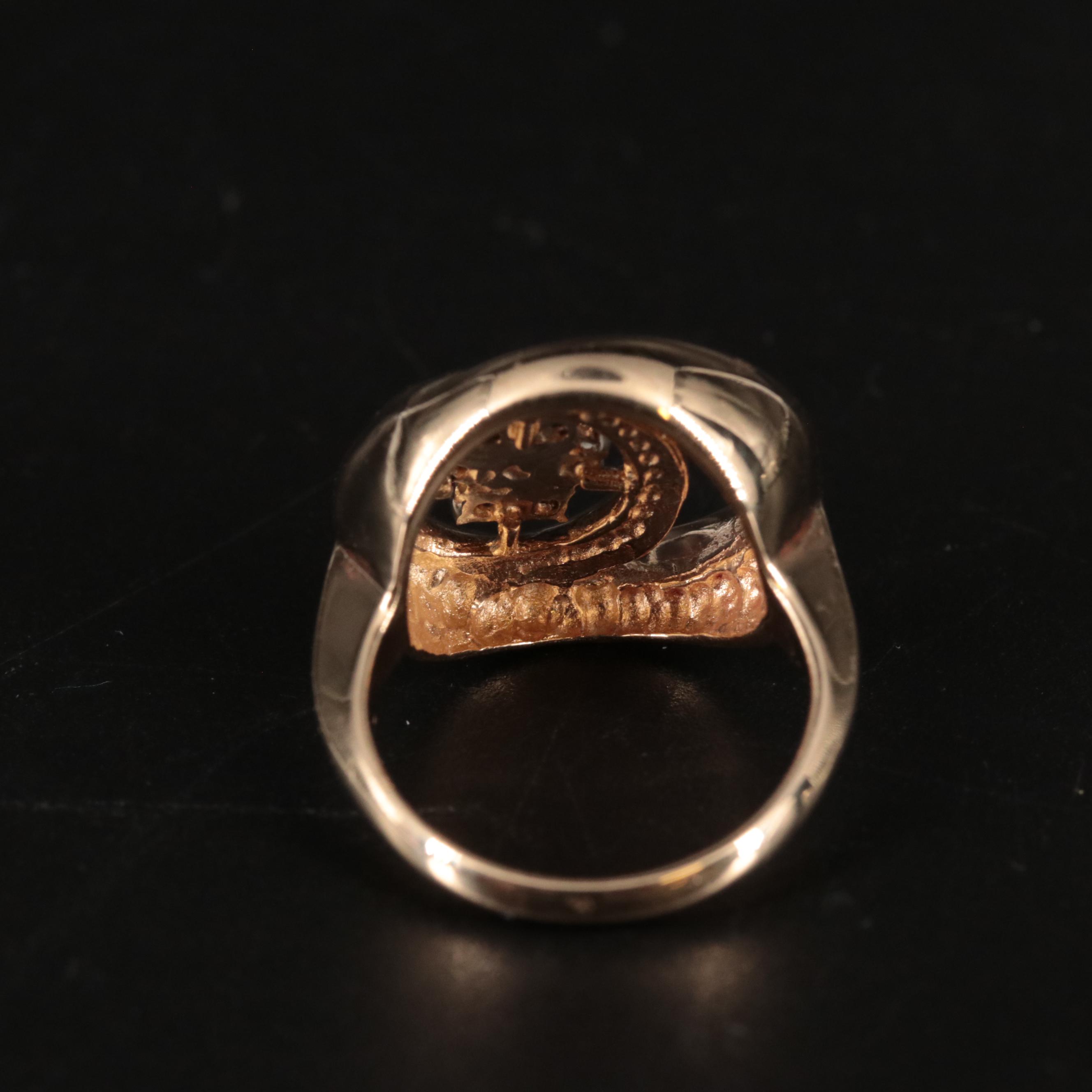 14K Flower Cluster Spiral Ring