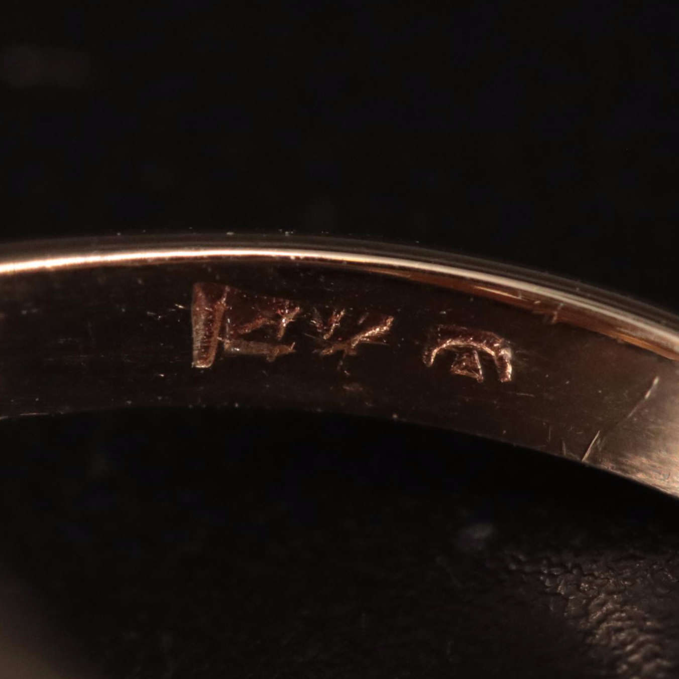 14K Flower Cluster Spiral Ring