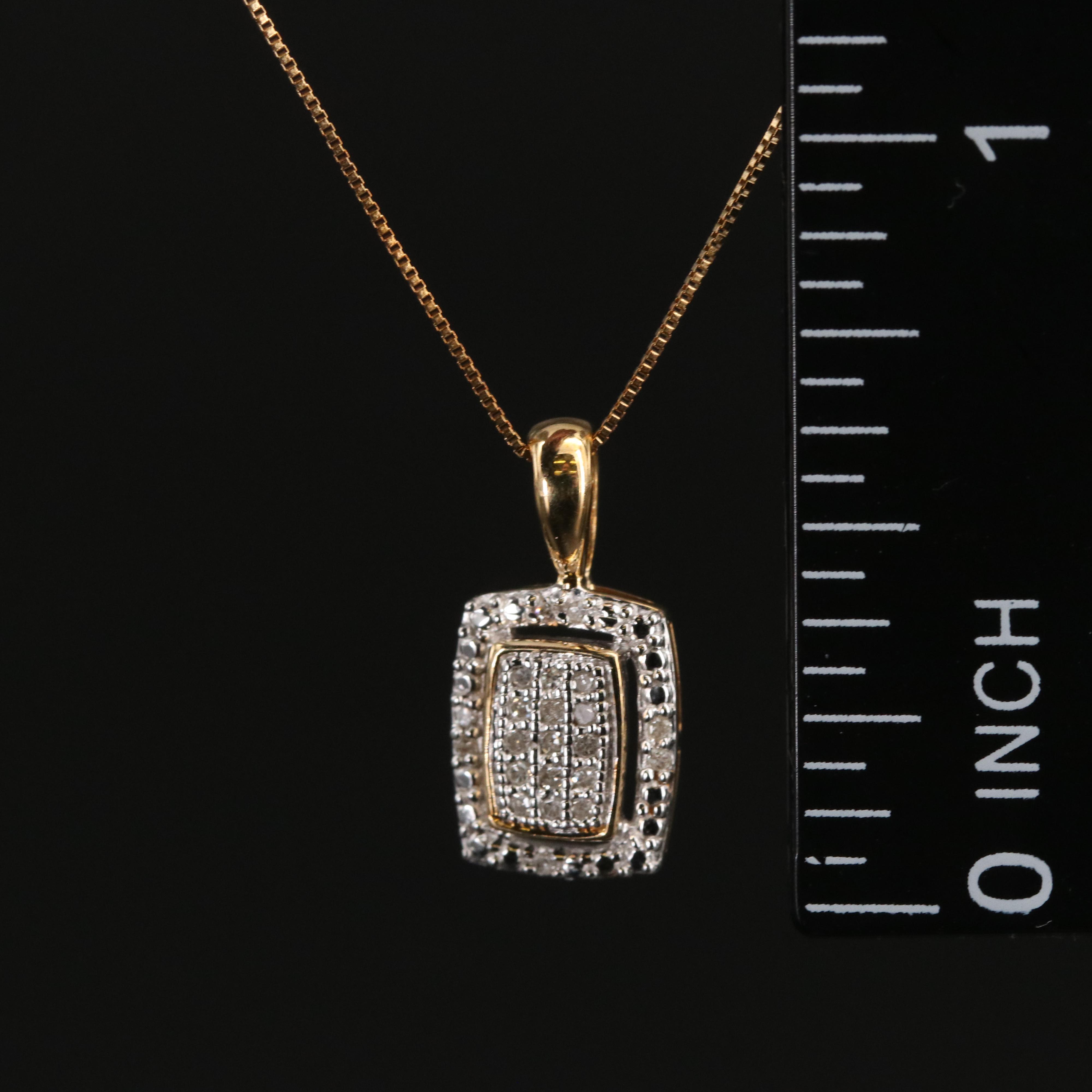 10K Diamond Pendant Necklace