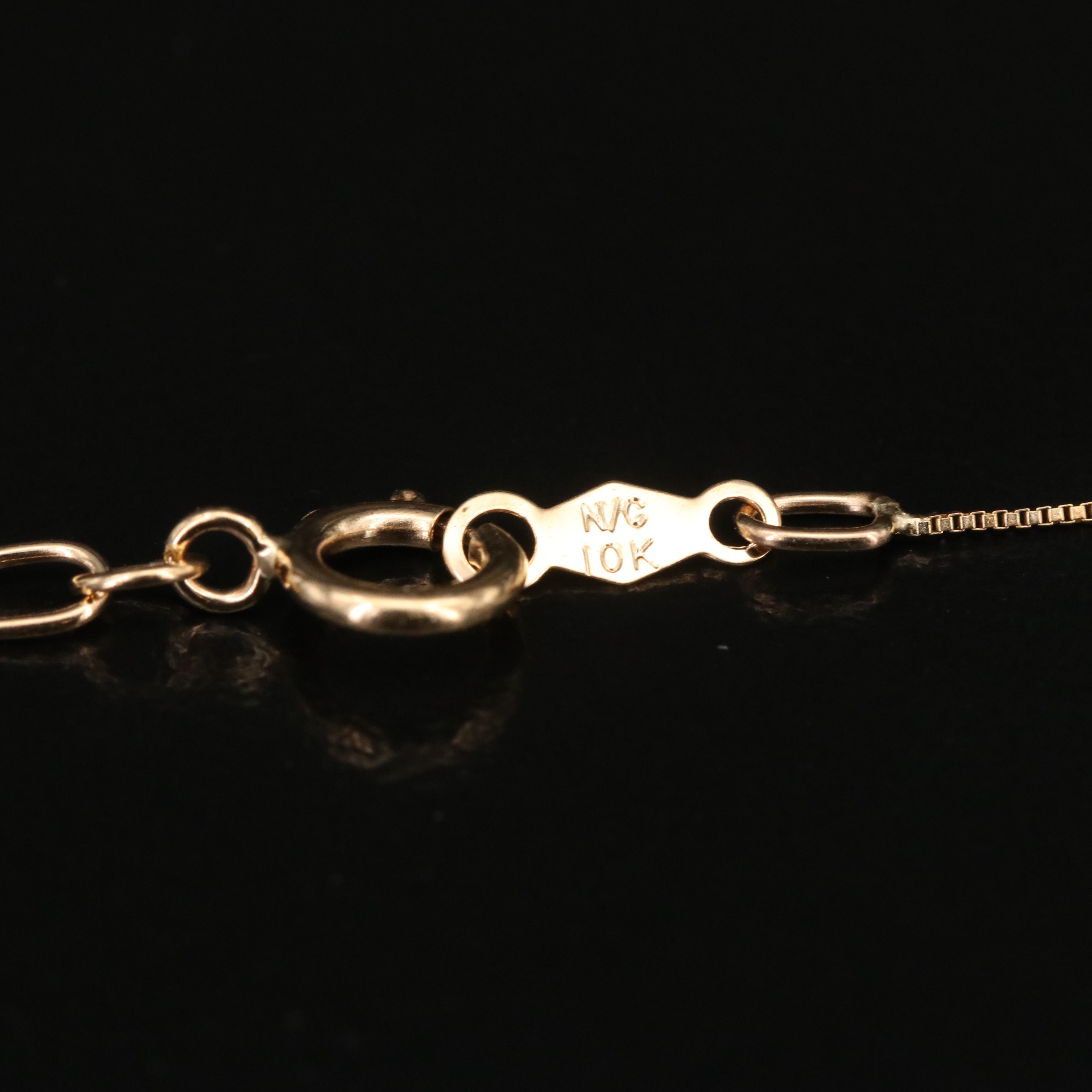 10K Diamond Pendant Necklace