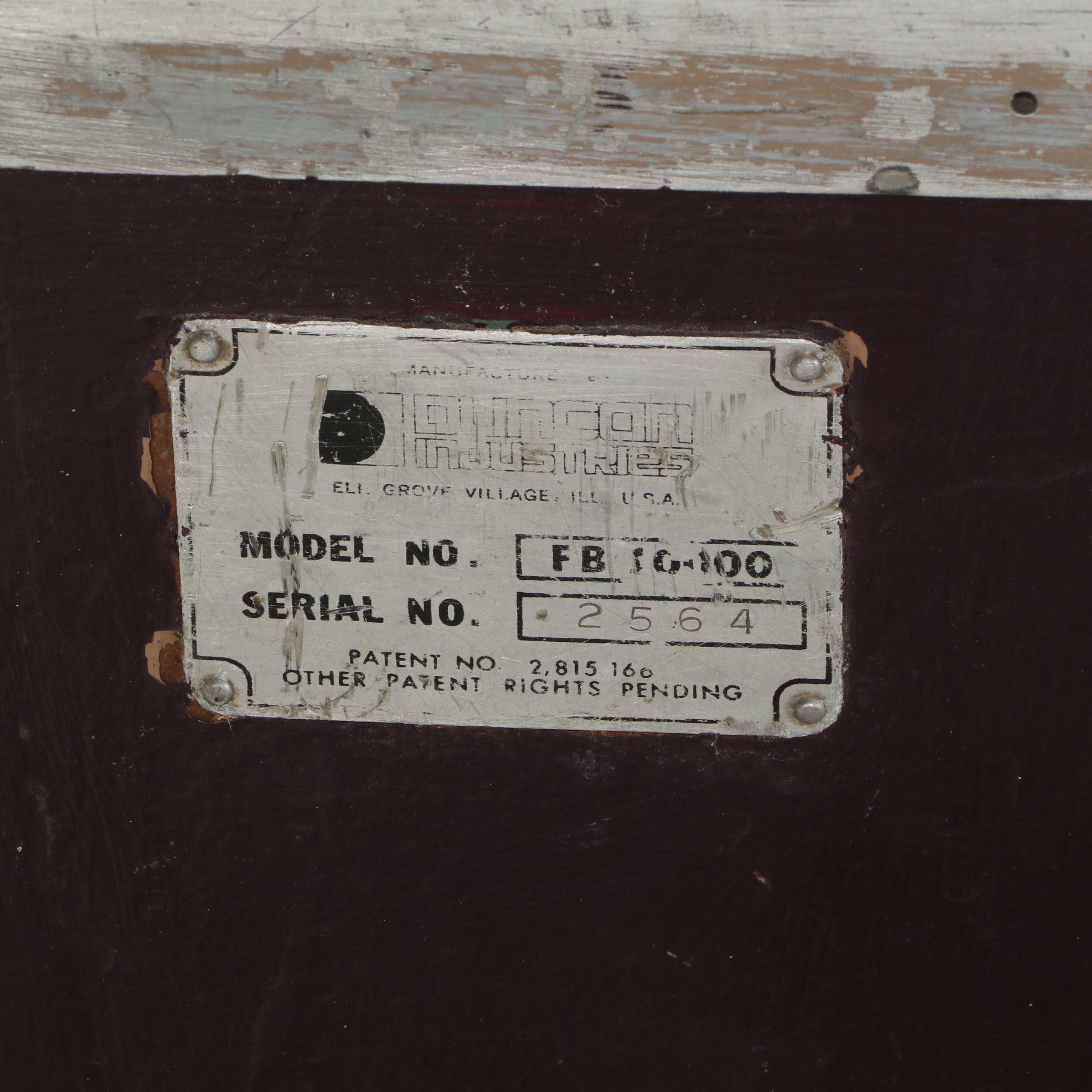 Duncan Industries "FB 10-100" Bus Fare Box