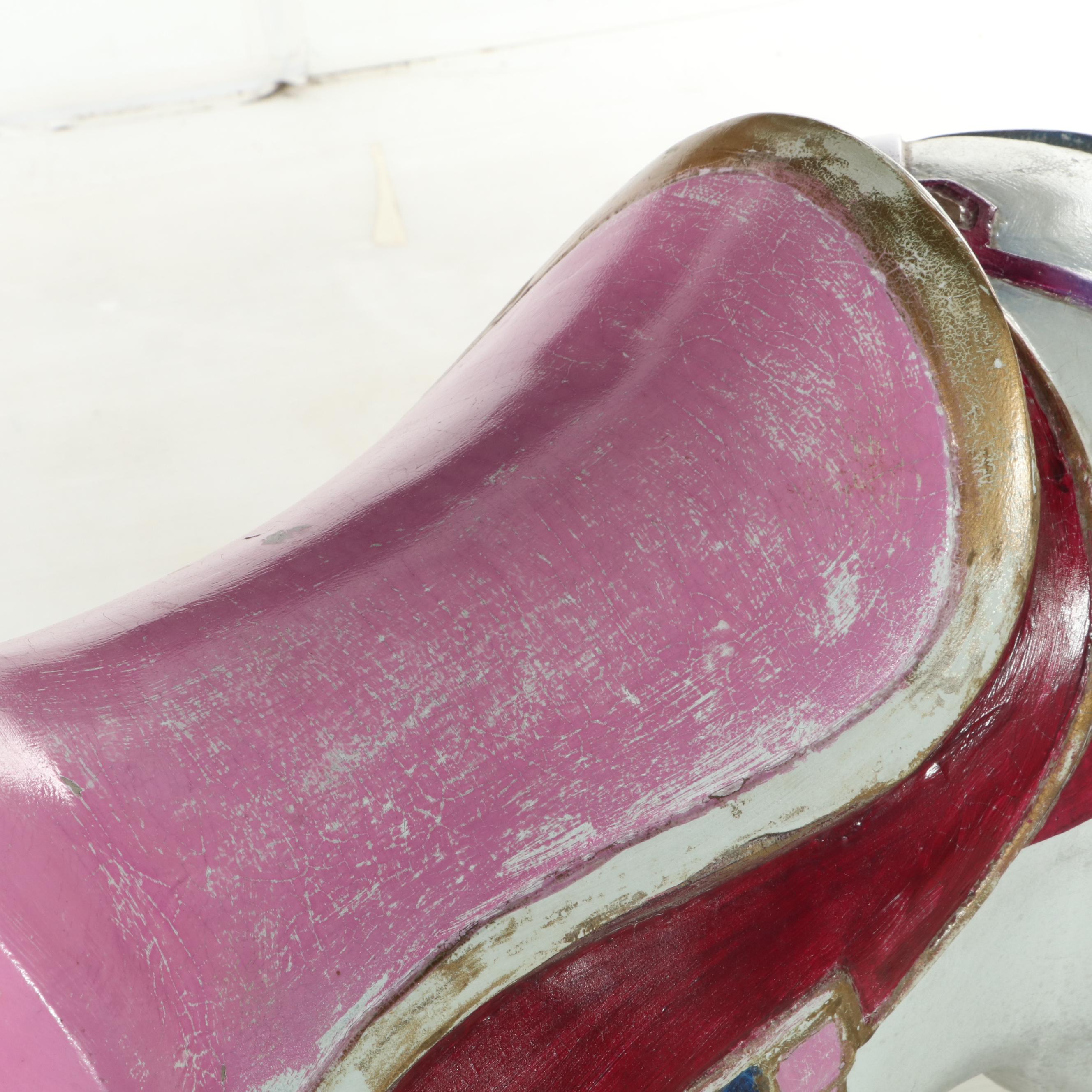 Paint-Decorated and Cast Aluminum Carousel Horse, 20th Century