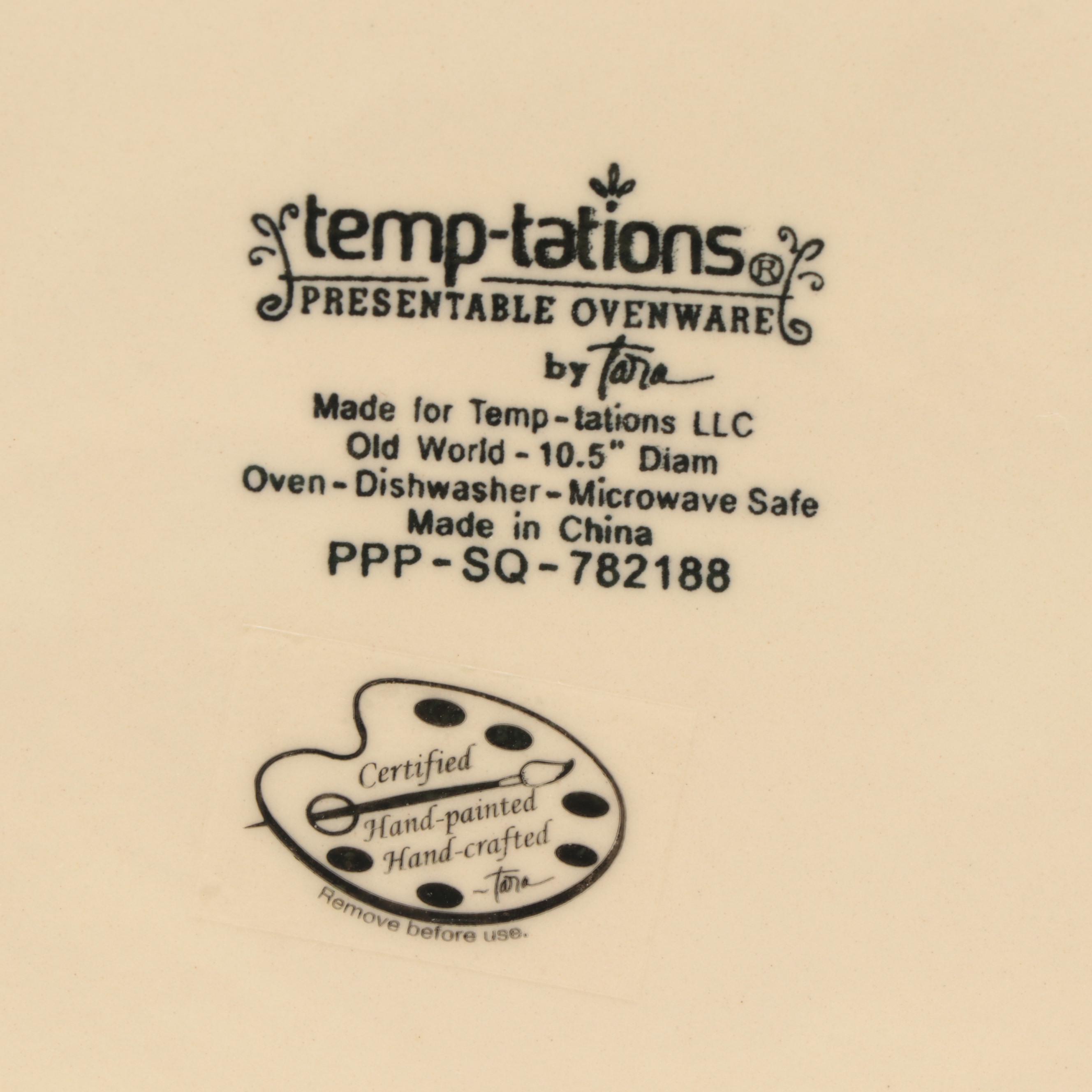 Temp-tations By Tara "Old World Confetti" Dinnerware and Table Accessories