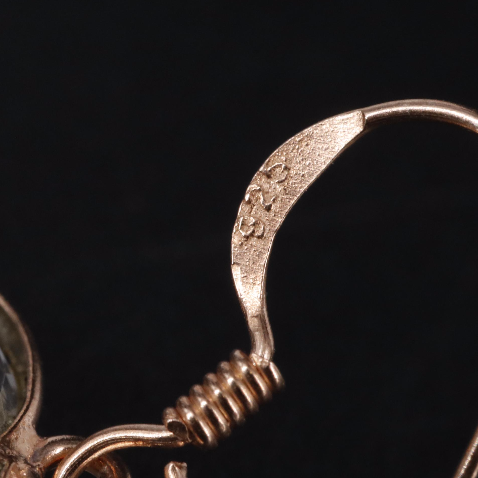 Sterling Gemstone Three Stone Dangle Earrings