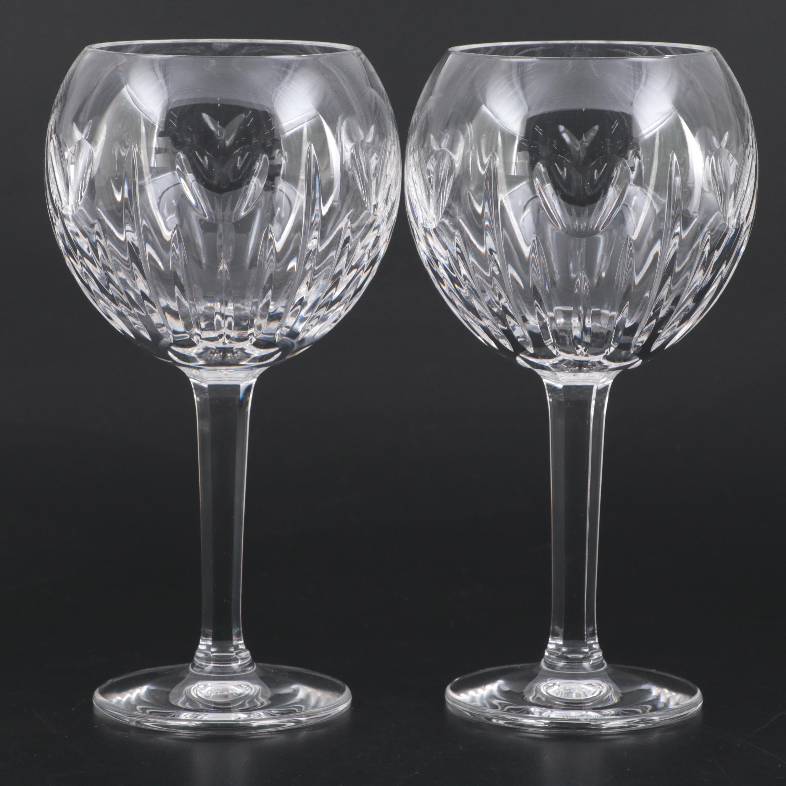Waterford "Millennium Series" Crystal Toasting Goblets with Footed Bowl