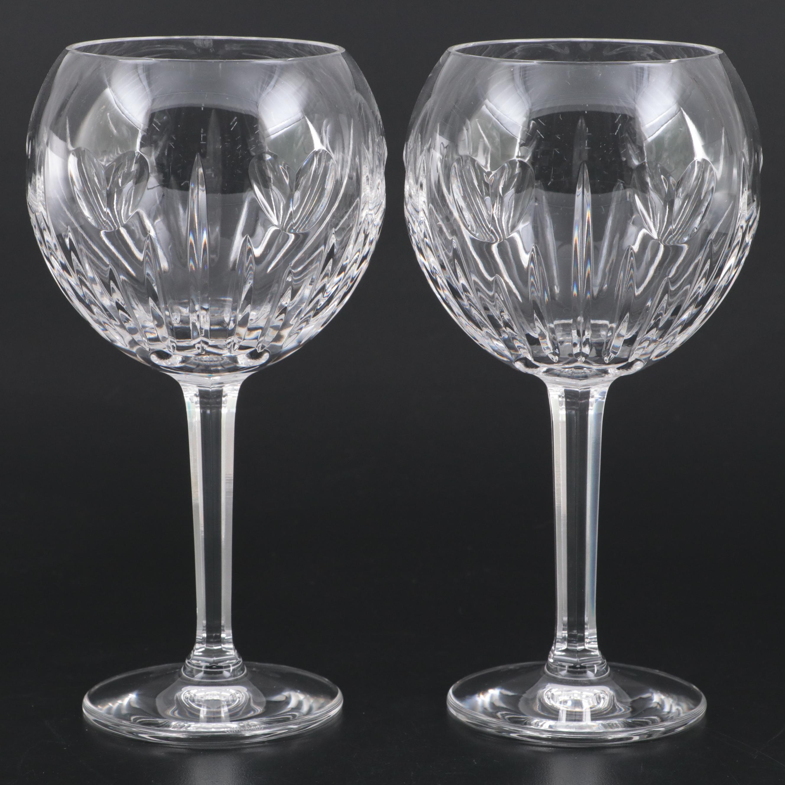 Waterford "Millennium Series" Crystal Toasting Goblets with Footed Bowl