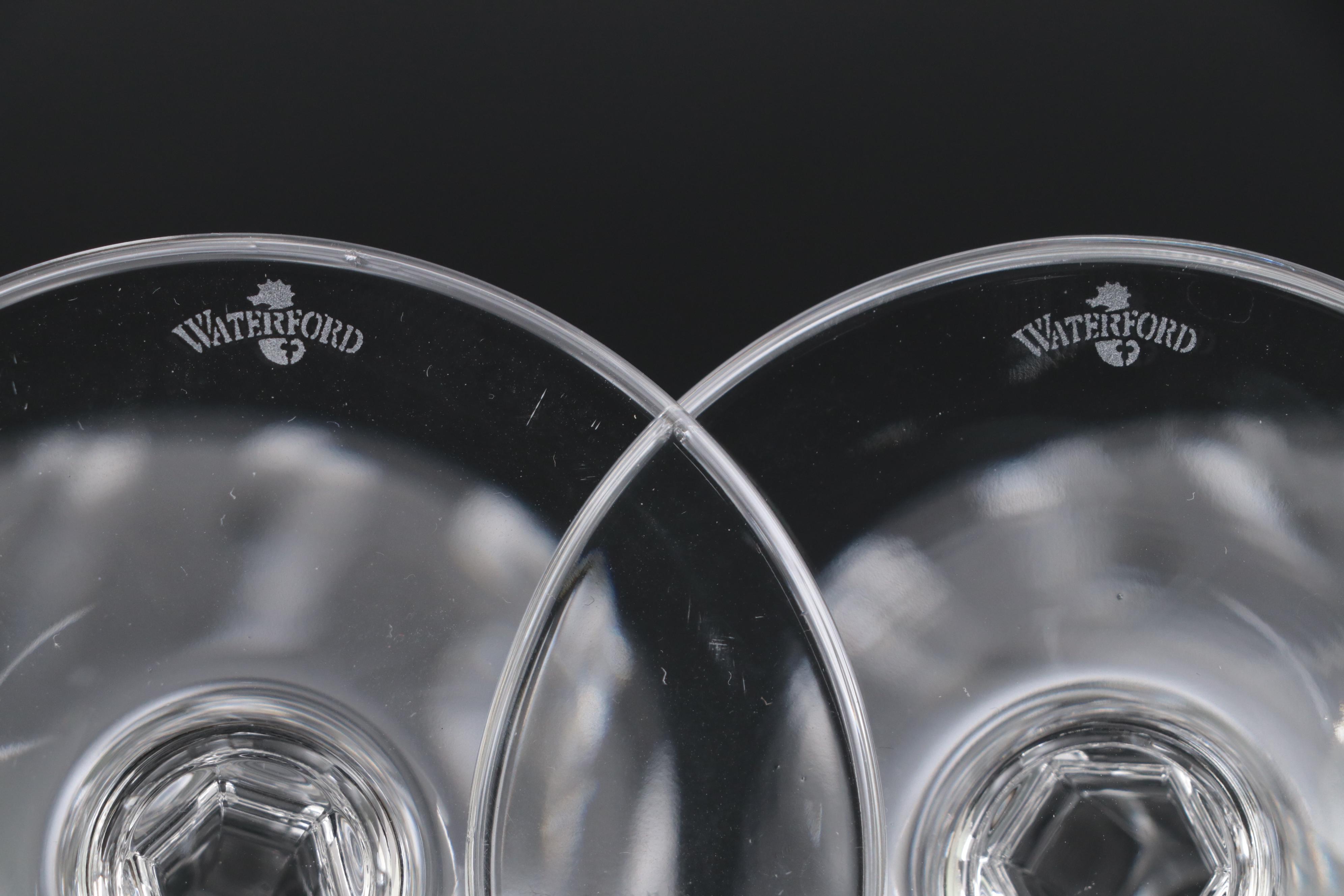 Waterford "Millennium Series" Crystal Toasting Goblets with Footed Bowl
