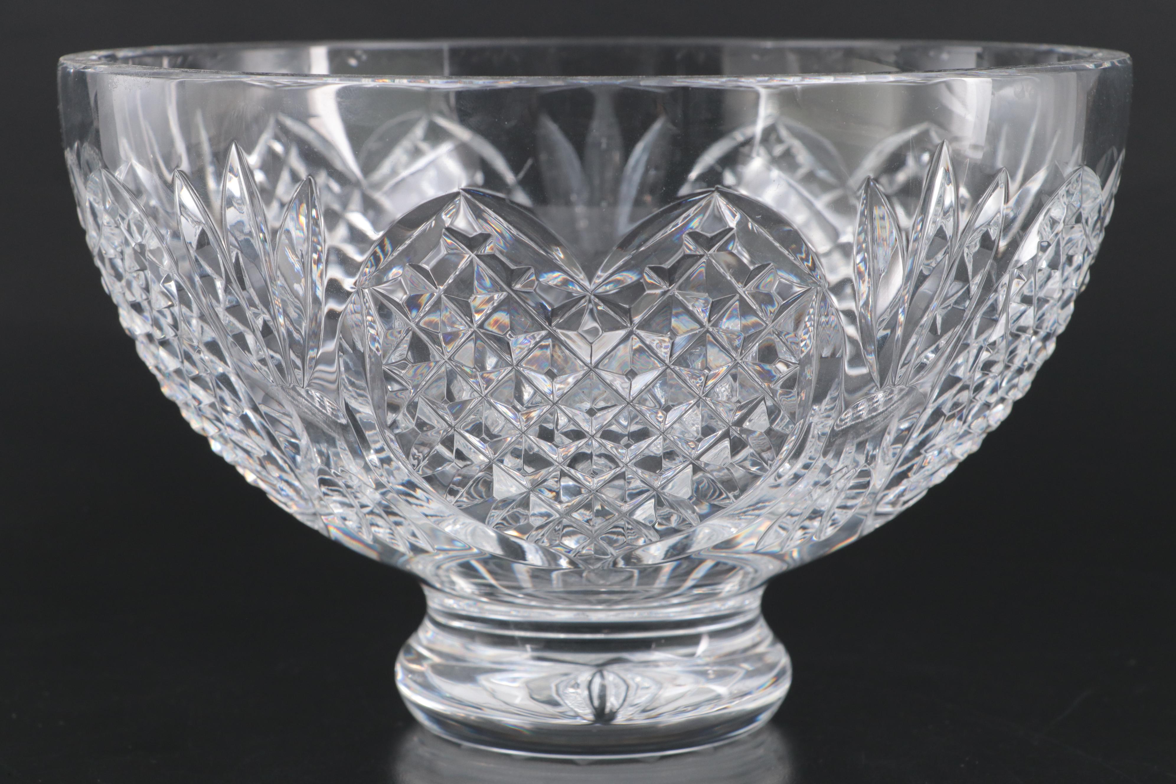 Waterford "Millennium Series" Crystal Toasting Goblets with Footed Bowl