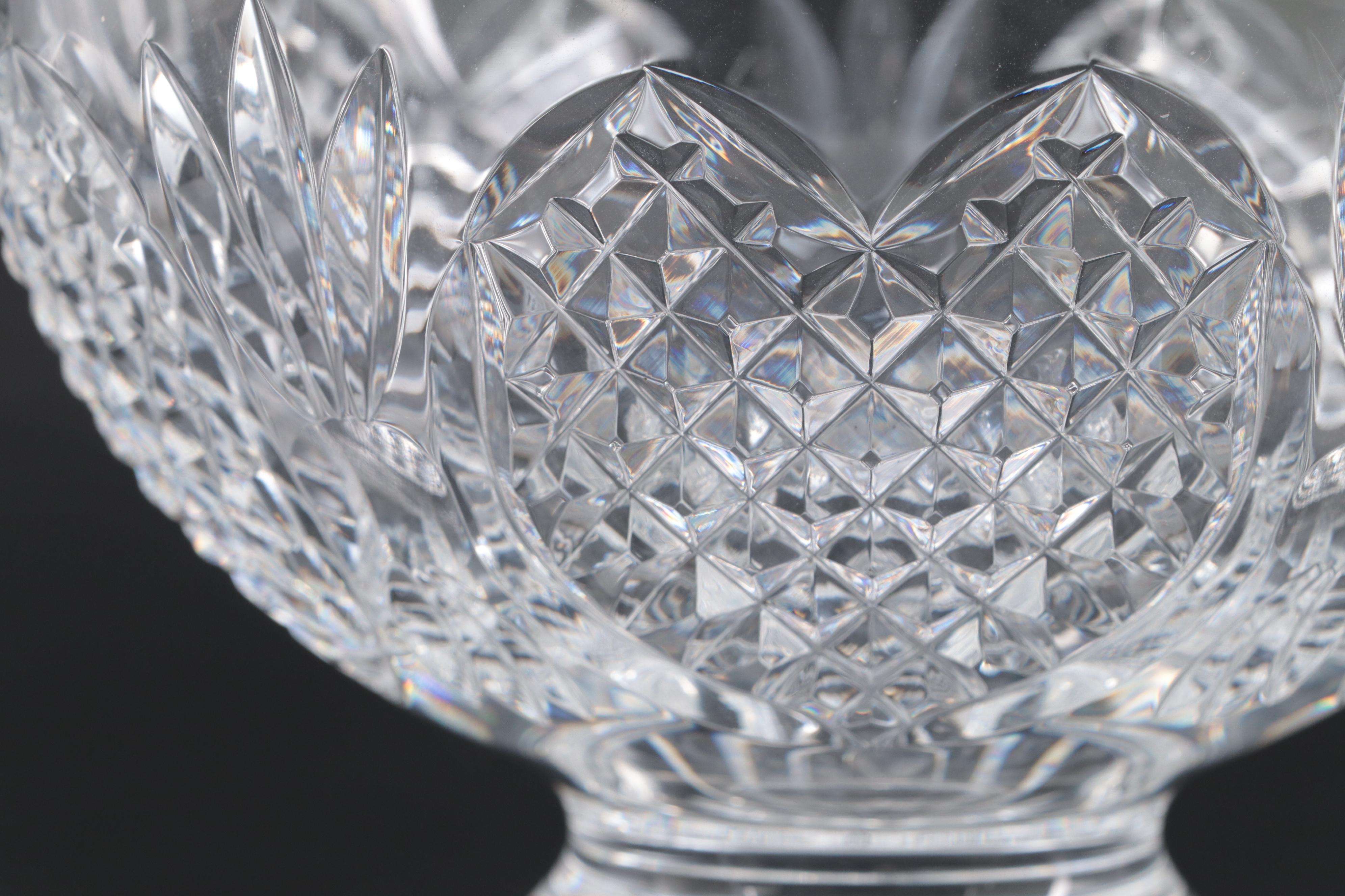 Waterford "Millennium Series" Crystal Toasting Goblets with Footed Bowl