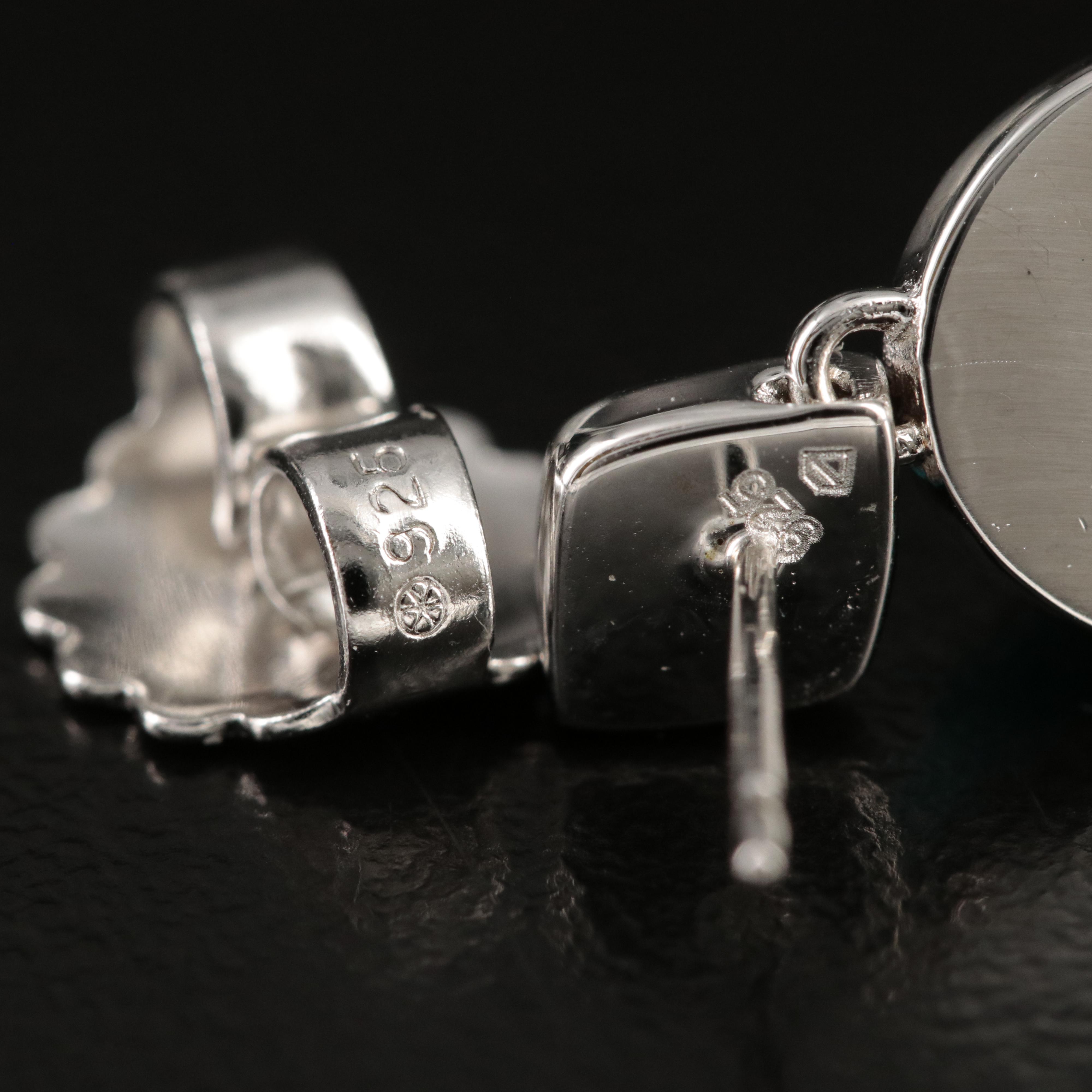 Sterling Turquoise and Topaz Earrings