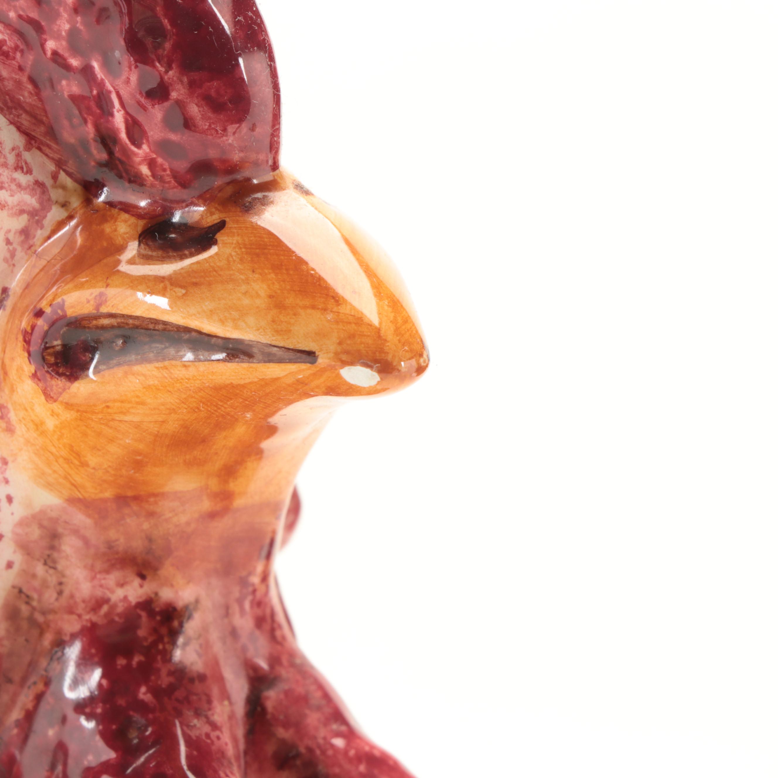 Susan Winget Hand-Painted Canisters with Other Ceramic Rooster Tableware