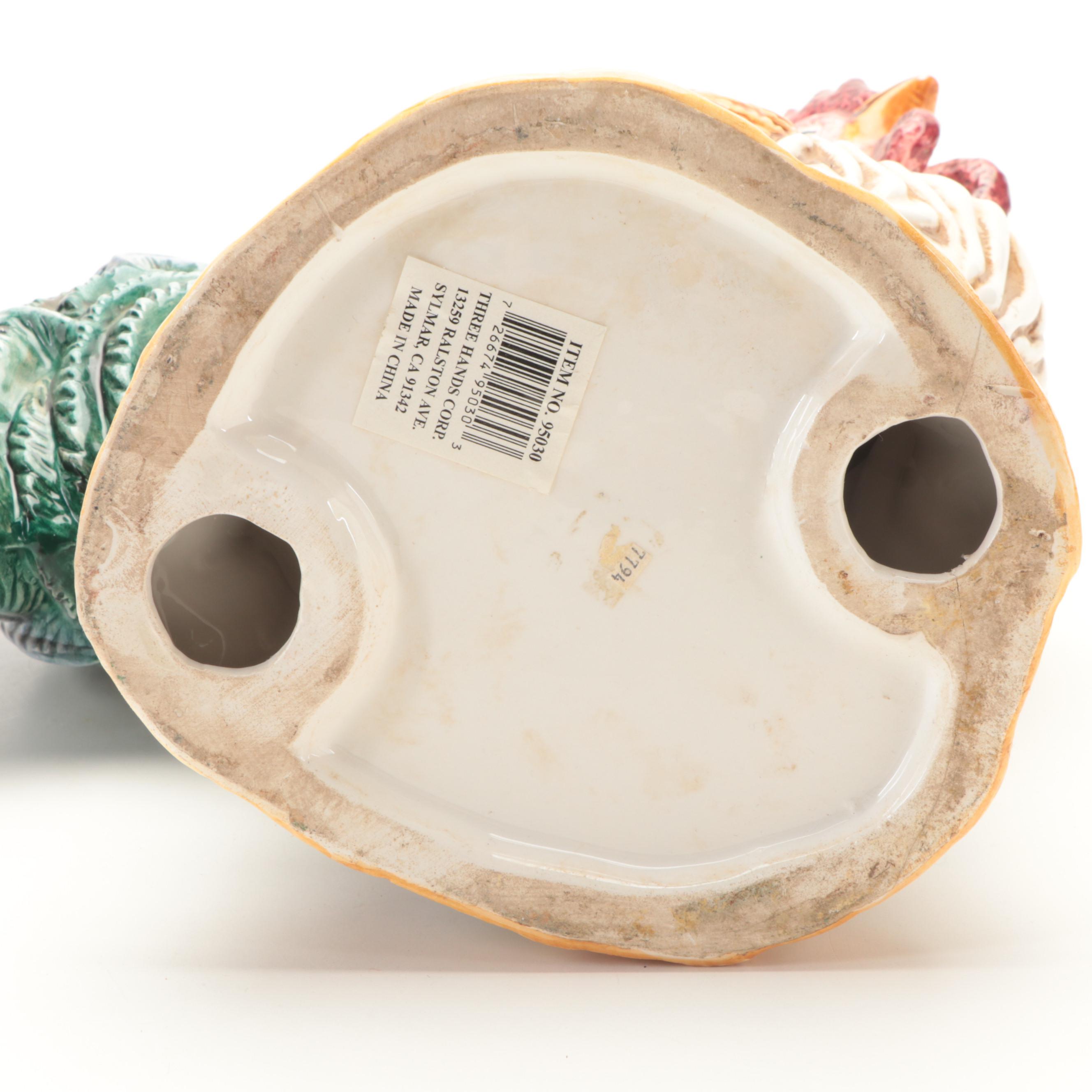 Susan Winget Hand-Painted Canisters with Other Ceramic Rooster Tableware