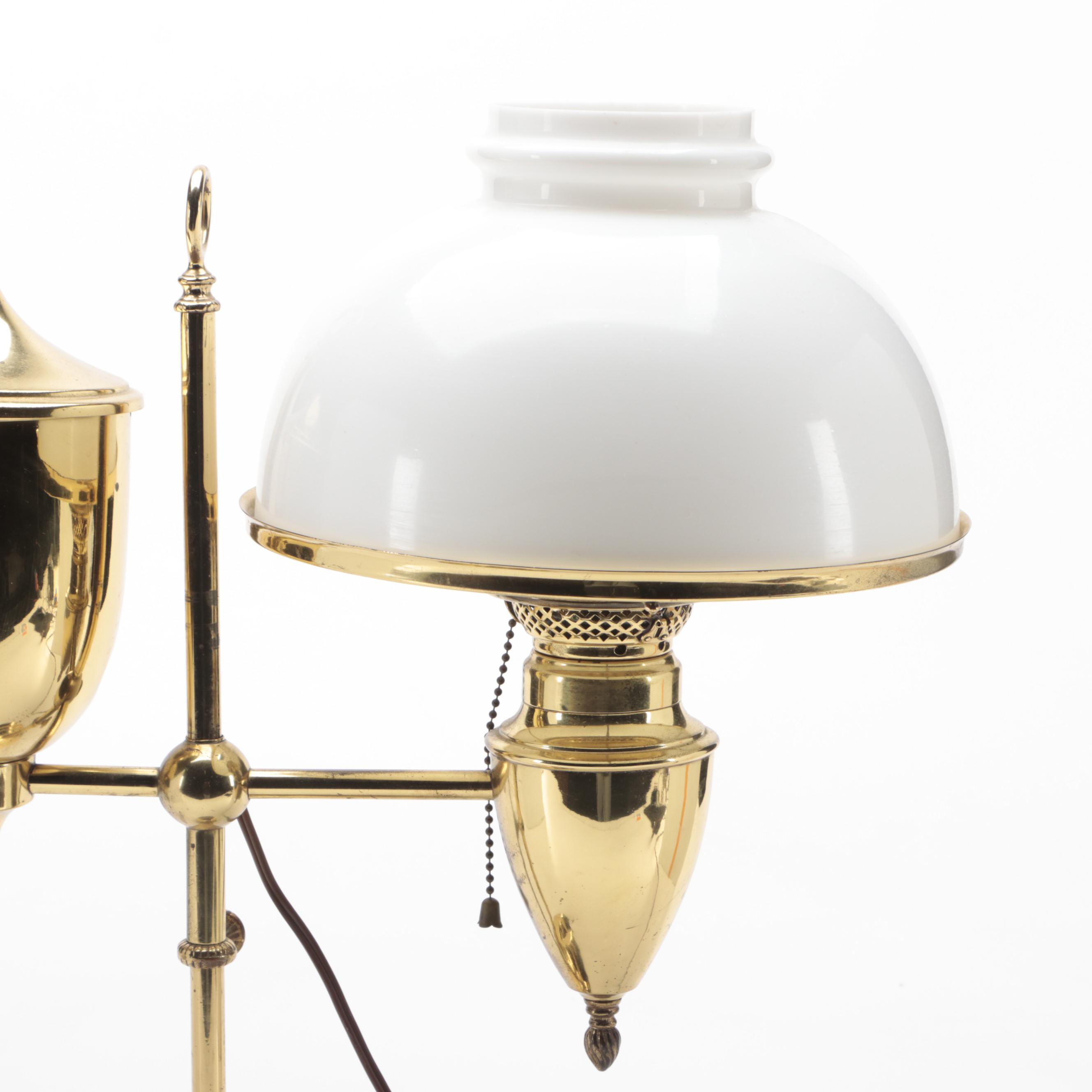 Bradley & Hubbard Brass Student Lamp, Early 20th Century